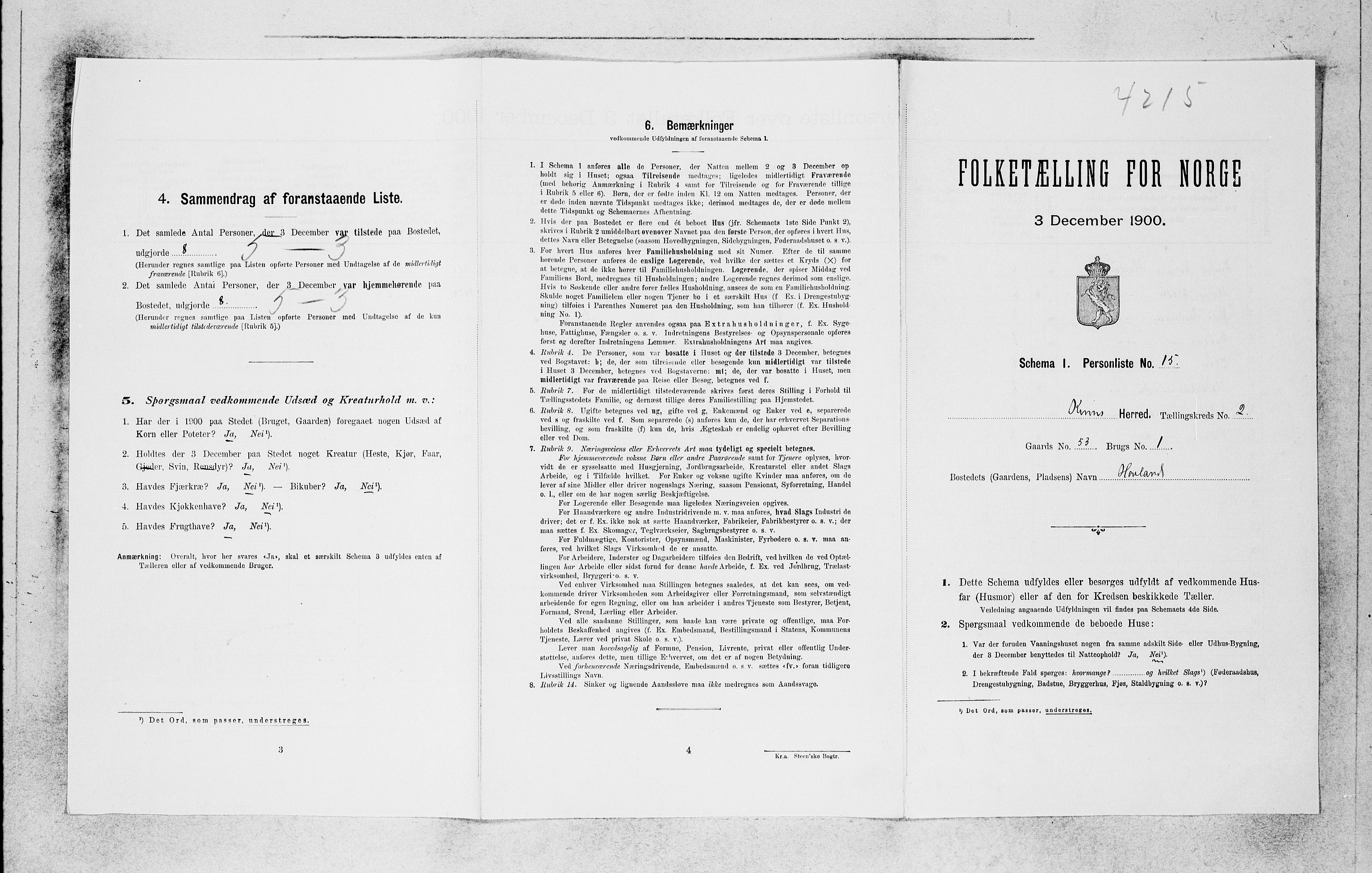 SAB, 1900 census for Kinn, 1900, p. 236