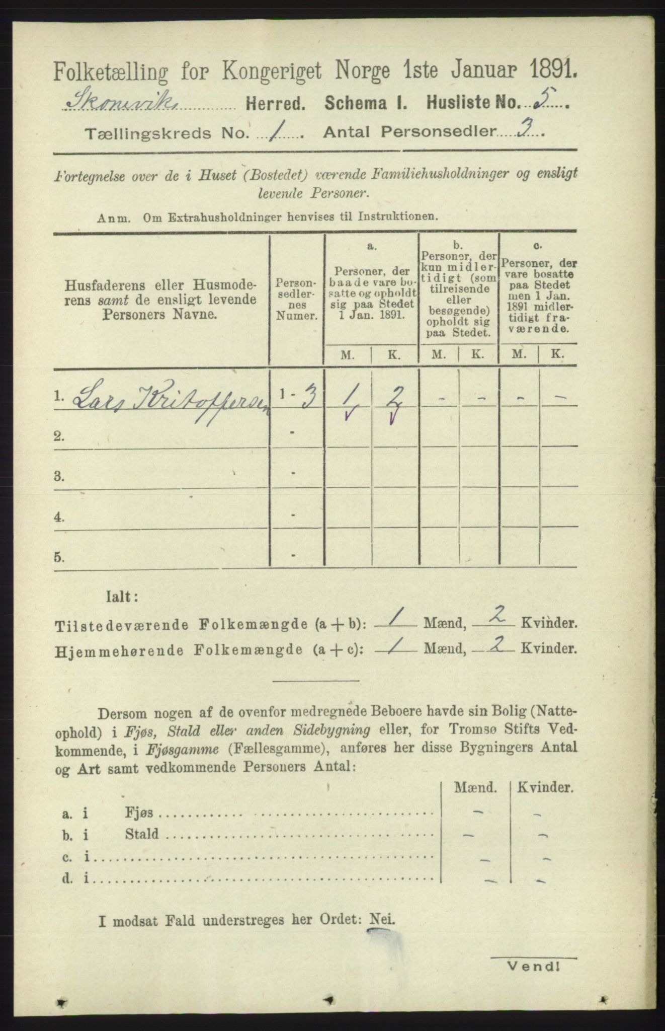 RA, 1891 census for 1212 Skånevik, 1891, p. 36