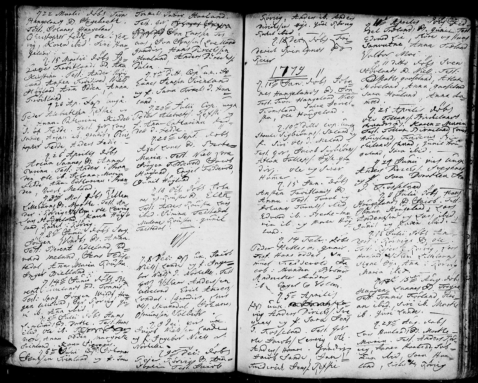 Kvinesdal sokneprestkontor, AV/SAK-1111-0026/F/Fa/Fab/L0001: Parish register (official) no. A 1 /2, 1710-1788, p. 132