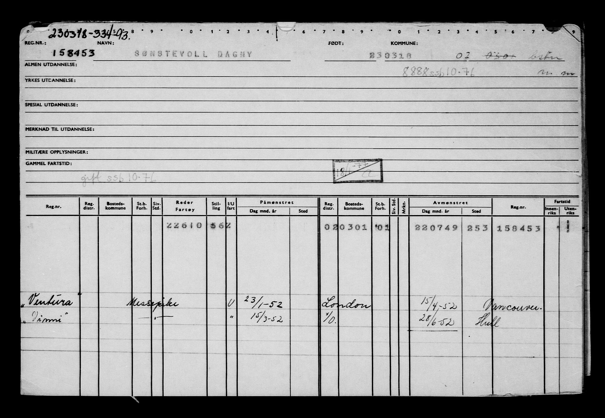 Direktoratet for sjømenn, AV/RA-S-3545/G/Gb/L0156: Hovedkort, 1918, p. 550