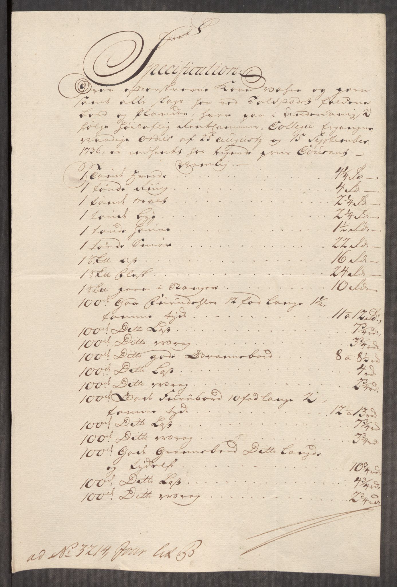 Rentekammeret inntil 1814, Realistisk ordnet avdeling, RA/EA-4070/Oe/L0004: [Ø1]: Priskuranter, 1749-1752, p. 270