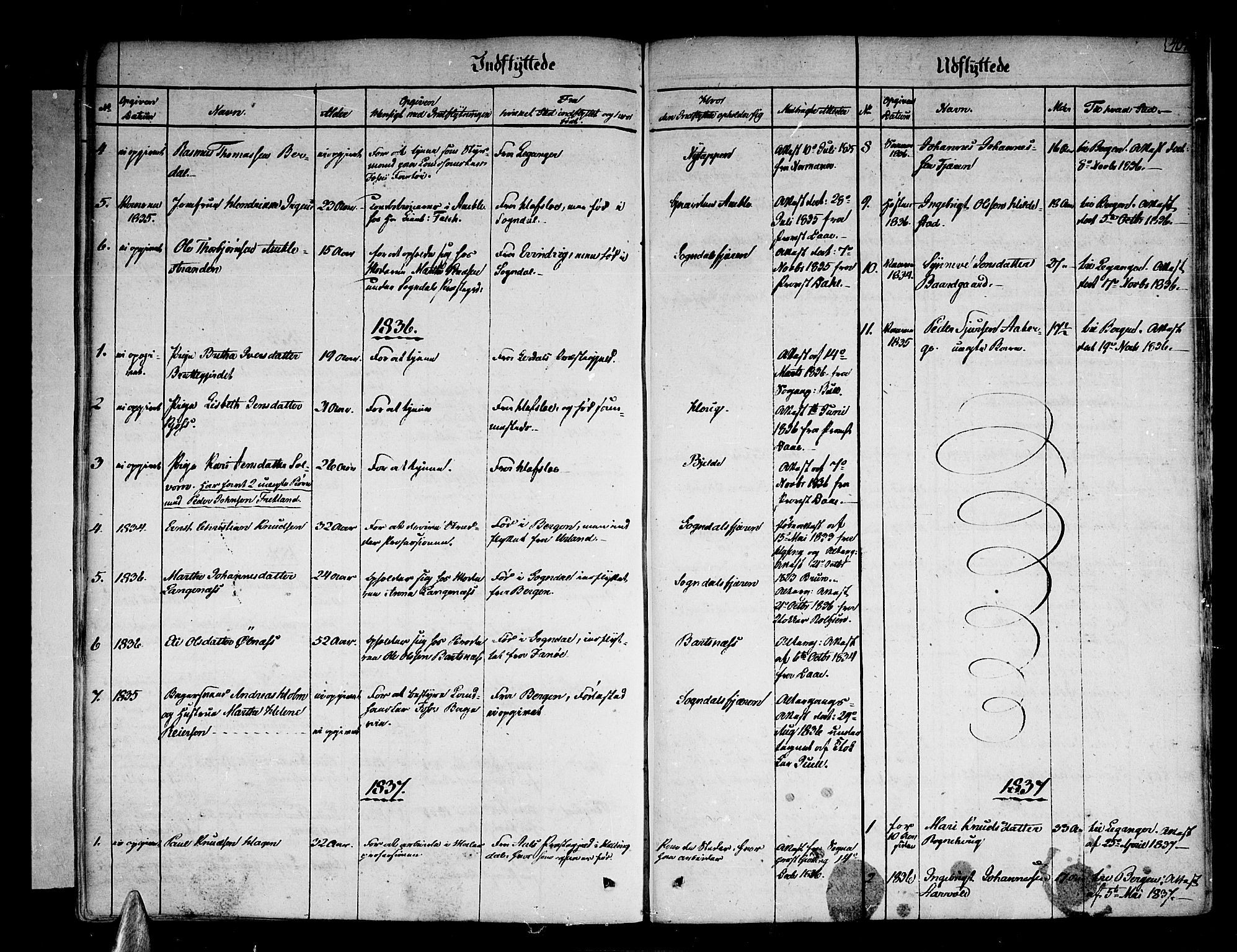 Sogndal sokneprestembete, SAB/A-81301/H/Haa/Haaa/L0010: Parish register (official) no. A 10, 1821-1838, p. 404