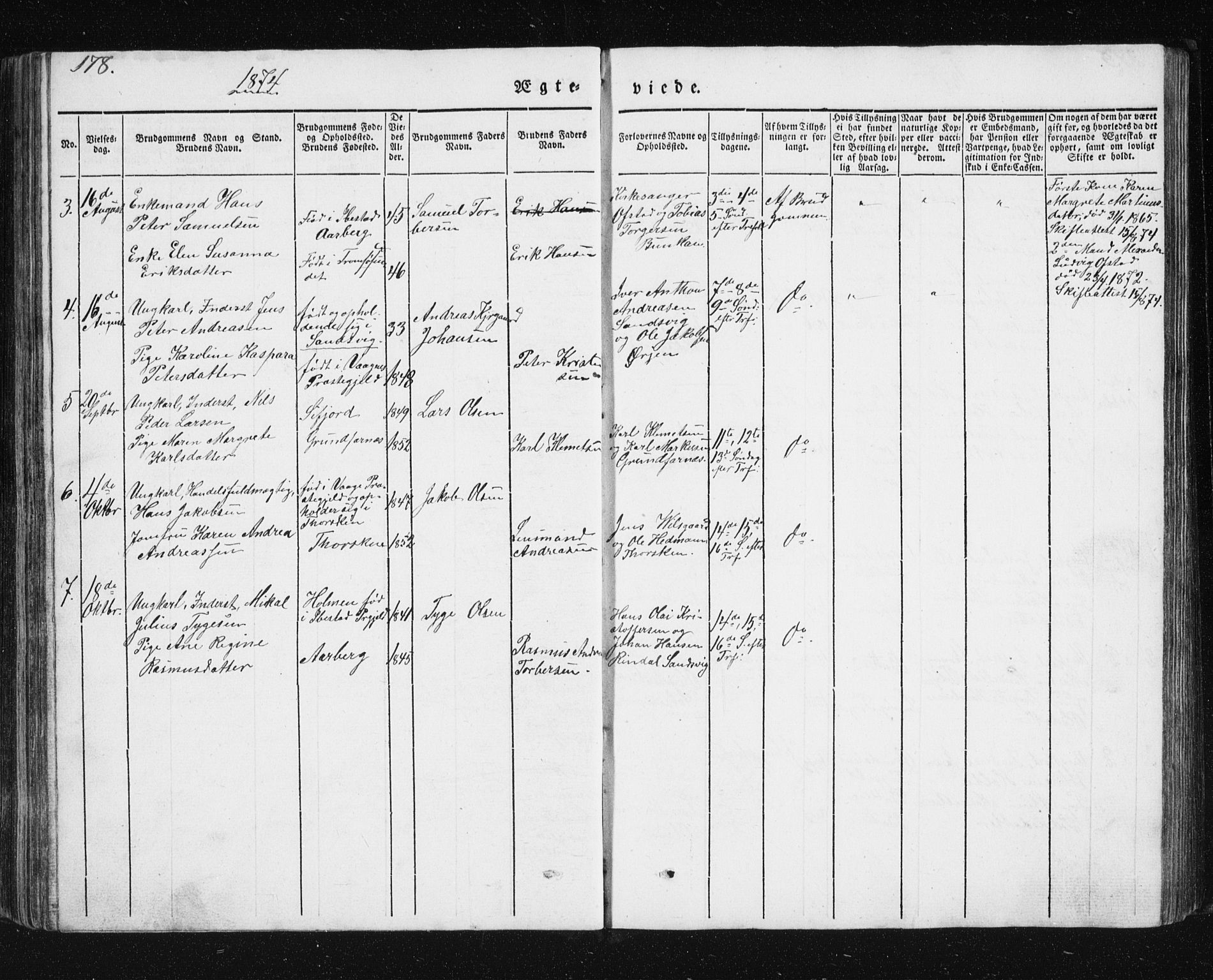 Berg sokneprestkontor, AV/SATØ-S-1318/G/Ga/Gab/L0011klokker: Parish register (copy) no. 11, 1833-1878, p. 178