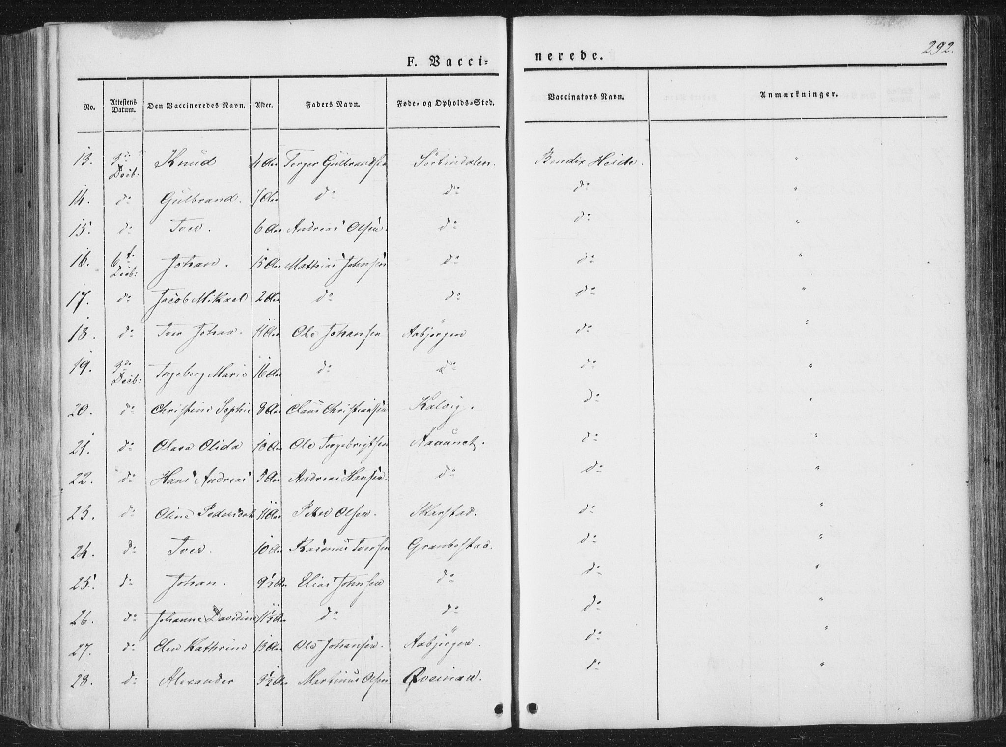 Ministerialprotokoller, klokkerbøker og fødselsregistre - Nordland, AV/SAT-A-1459/810/L0144: Parish register (official) no. 810A07 /1, 1841-1862, p. 292