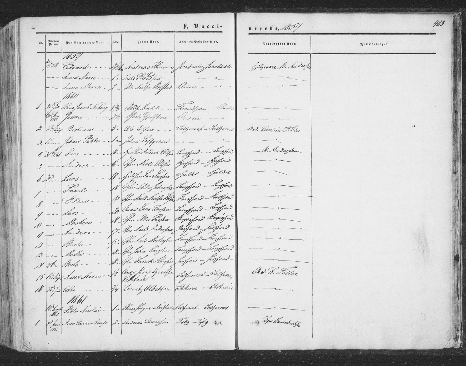 Vadsø sokneprestkontor, SATØ/S-1325/H/Ha/L0004kirke: Parish register (official) no. 4, 1854-1880, p. 483