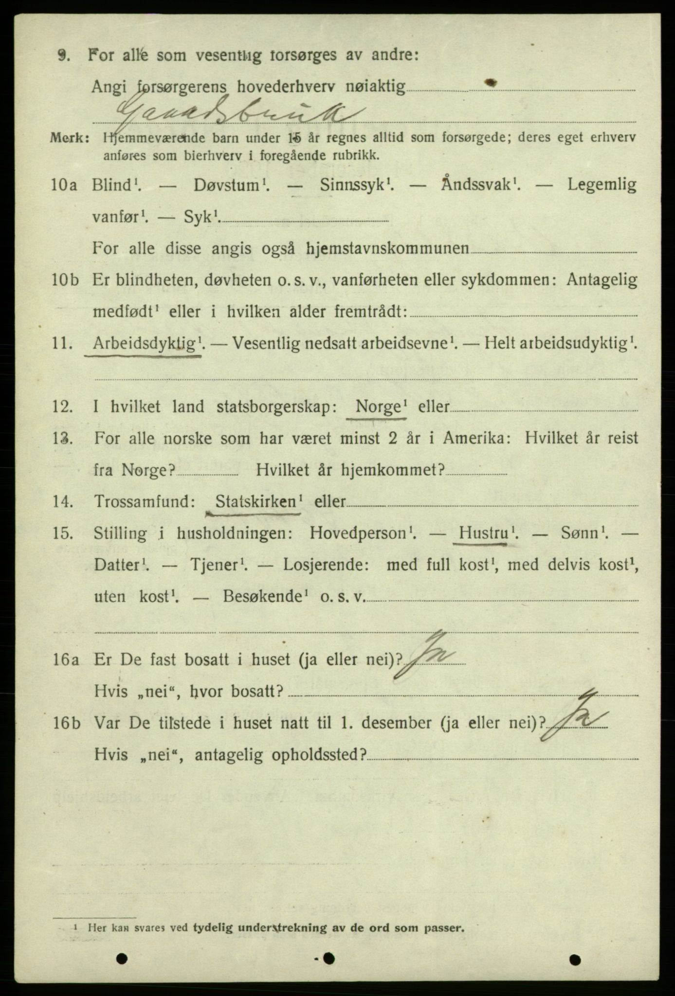 SAB, 1920 census for Varaldsøy, 1920, p. 2296