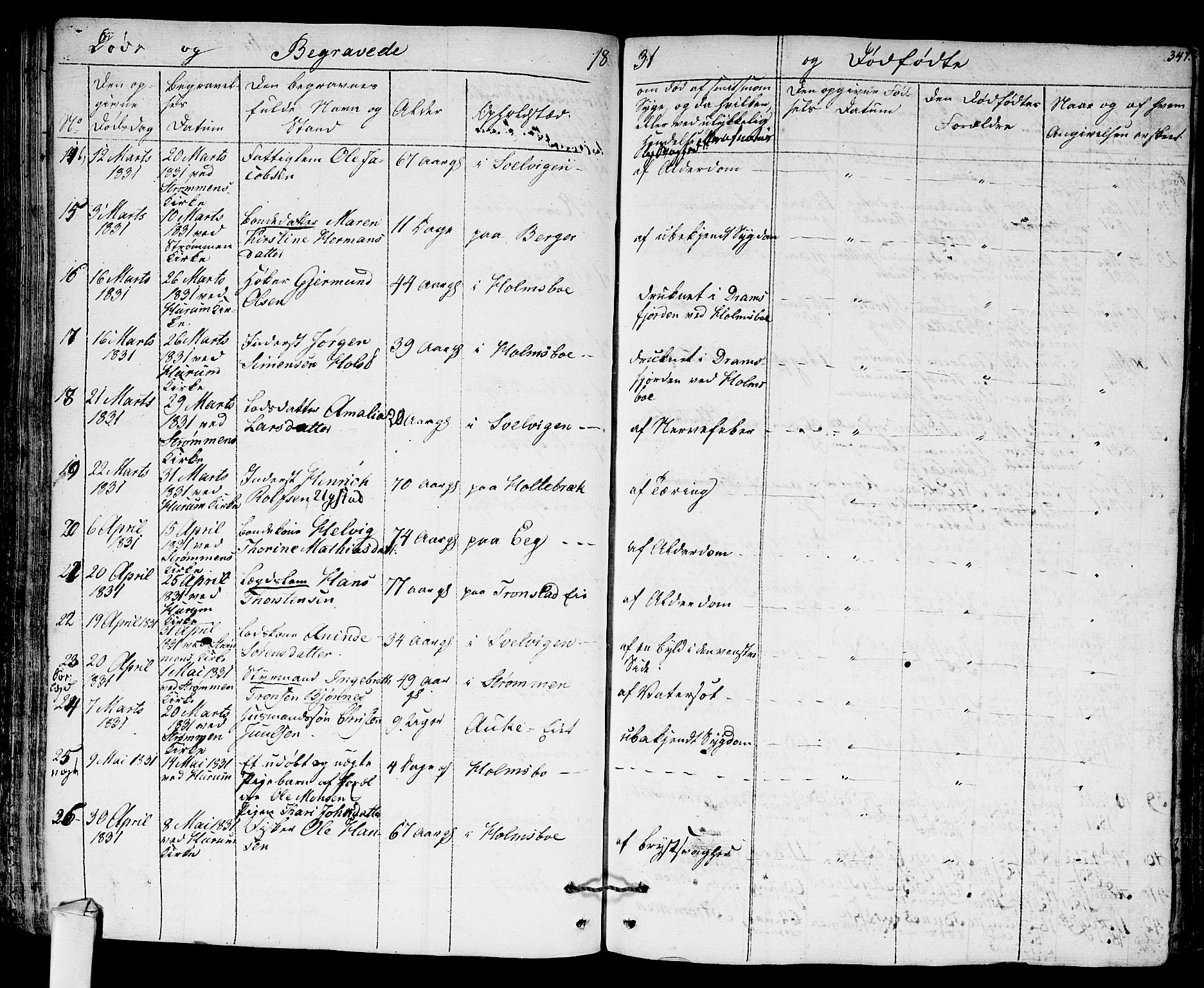 Hurum kirkebøker, AV/SAKO-A-229/F/Fa/L0010: Parish register (official) no. 10, 1827-1846, p. 347