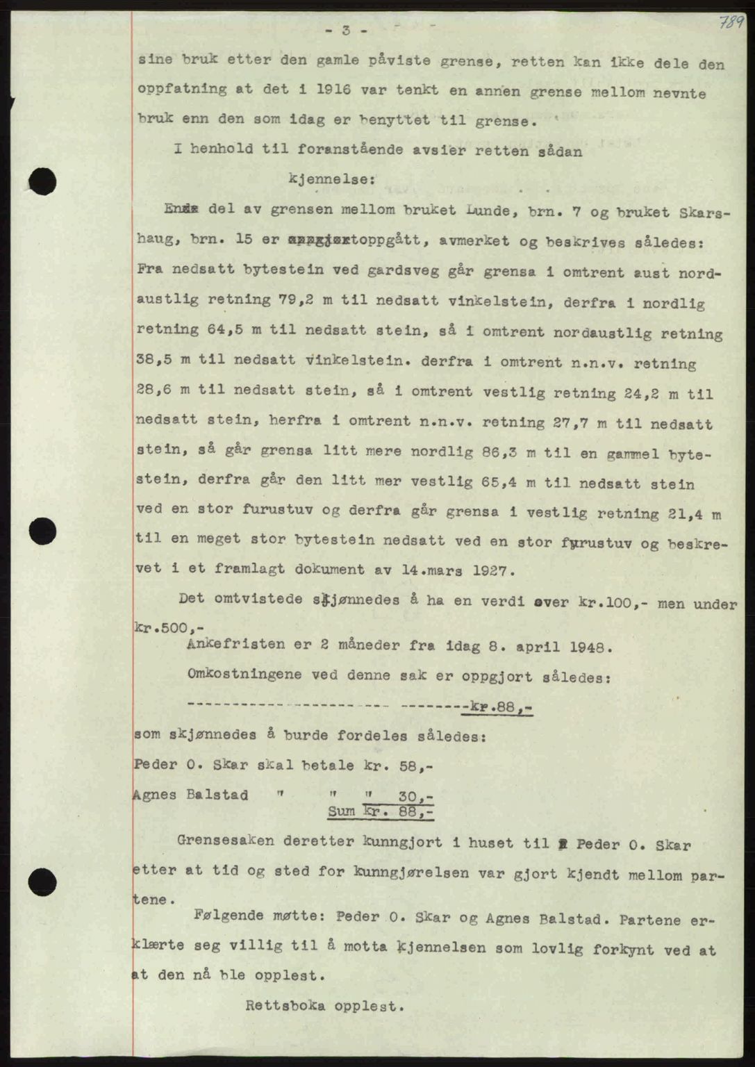 Nordmøre sorenskriveri, AV/SAT-A-4132/1/2/2Ca: Mortgage book no. A110, 1948-1949, Diary no: : 493/1949