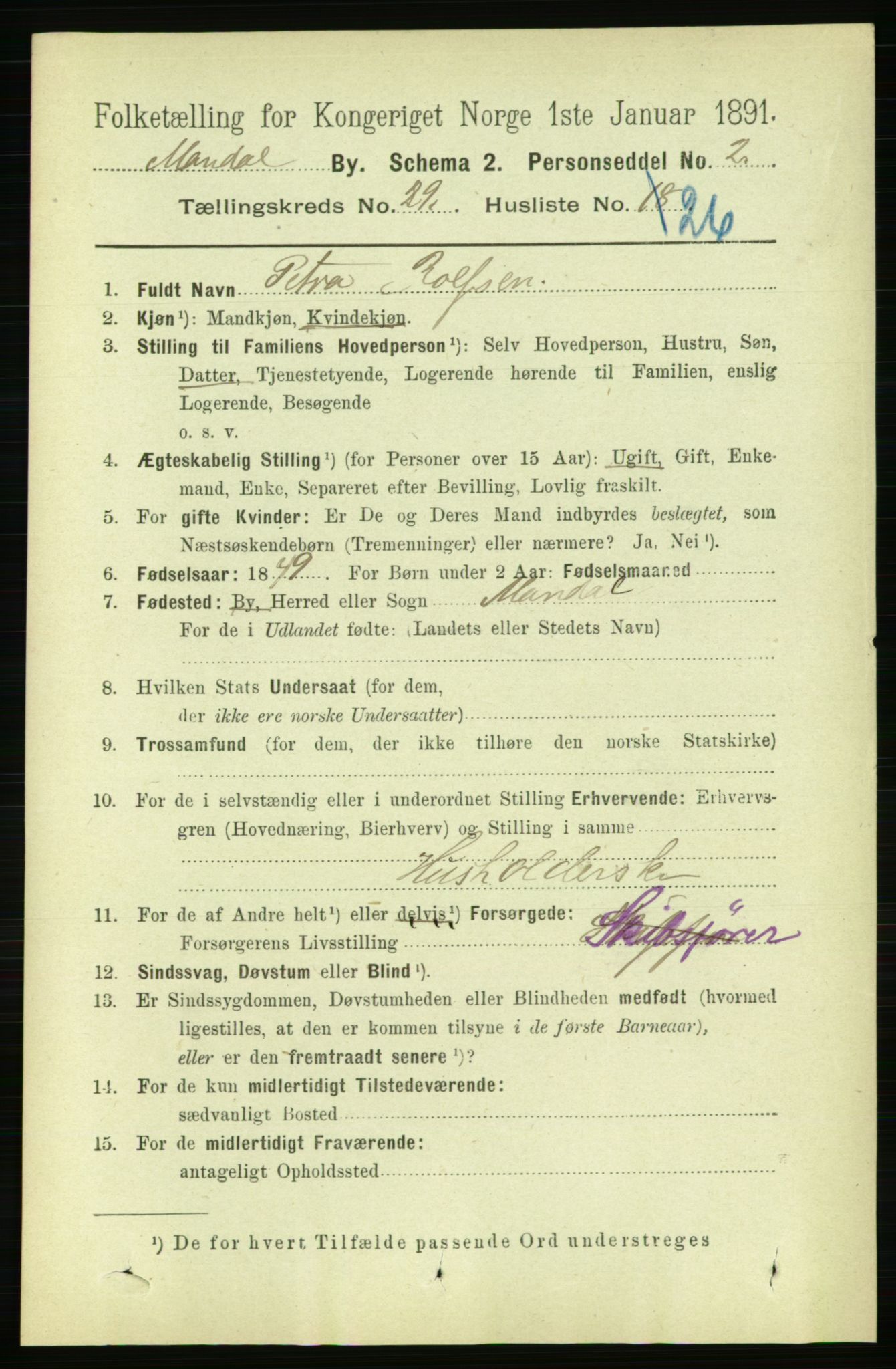 RA, 1891 census for 1002 Mandal, 1891, p. 5215