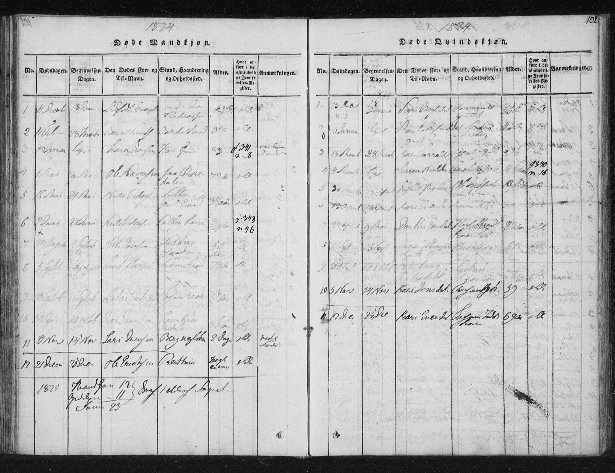 Ministerialprotokoller, klokkerbøker og fødselsregistre - Sør-Trøndelag, AV/SAT-A-1456/689/L1037: Parish register (official) no. 689A02, 1816-1842, p. 102