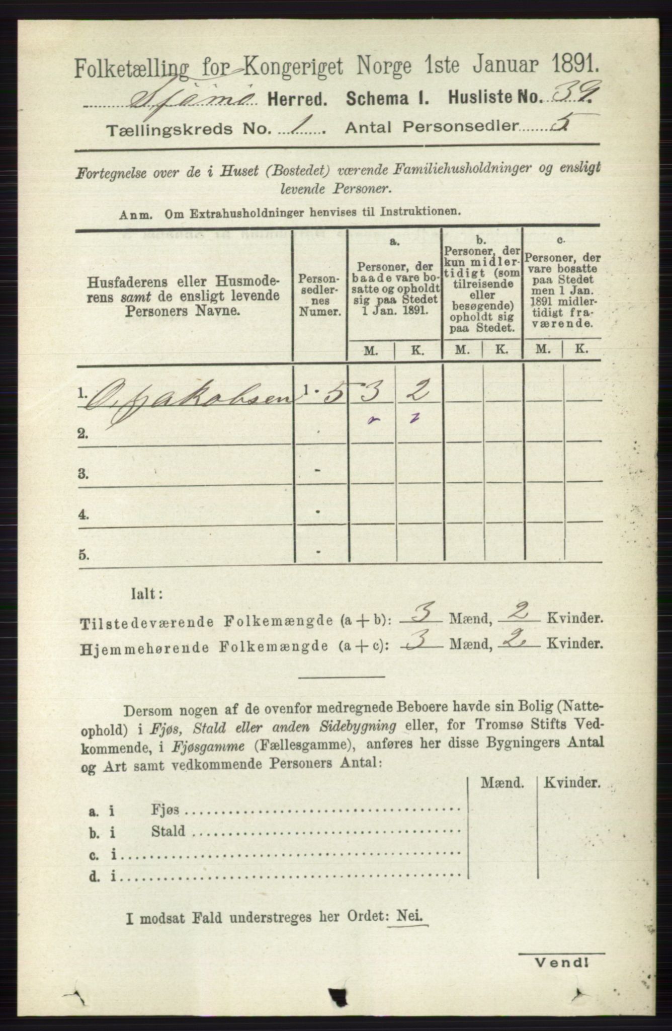 RA, 1891 census for 0723 Tjøme, 1891, p. 66