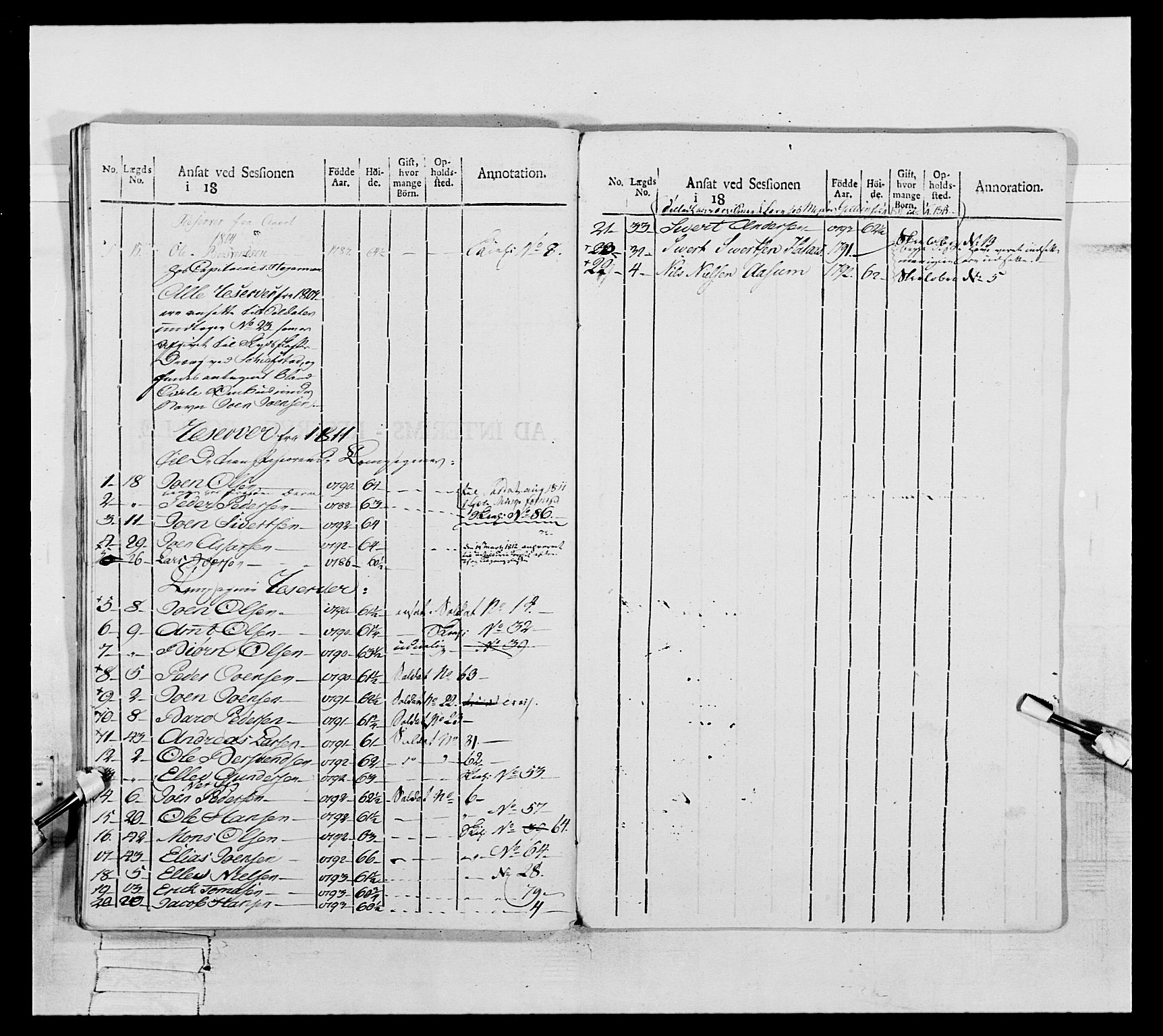 Generalitets- og kommissariatskollegiet, Det kongelige norske kommissariatskollegium, AV/RA-EA-5420/E/Eh/L0075c: 1. Trondheimske nasjonale infanteriregiment, 1811, p. 92