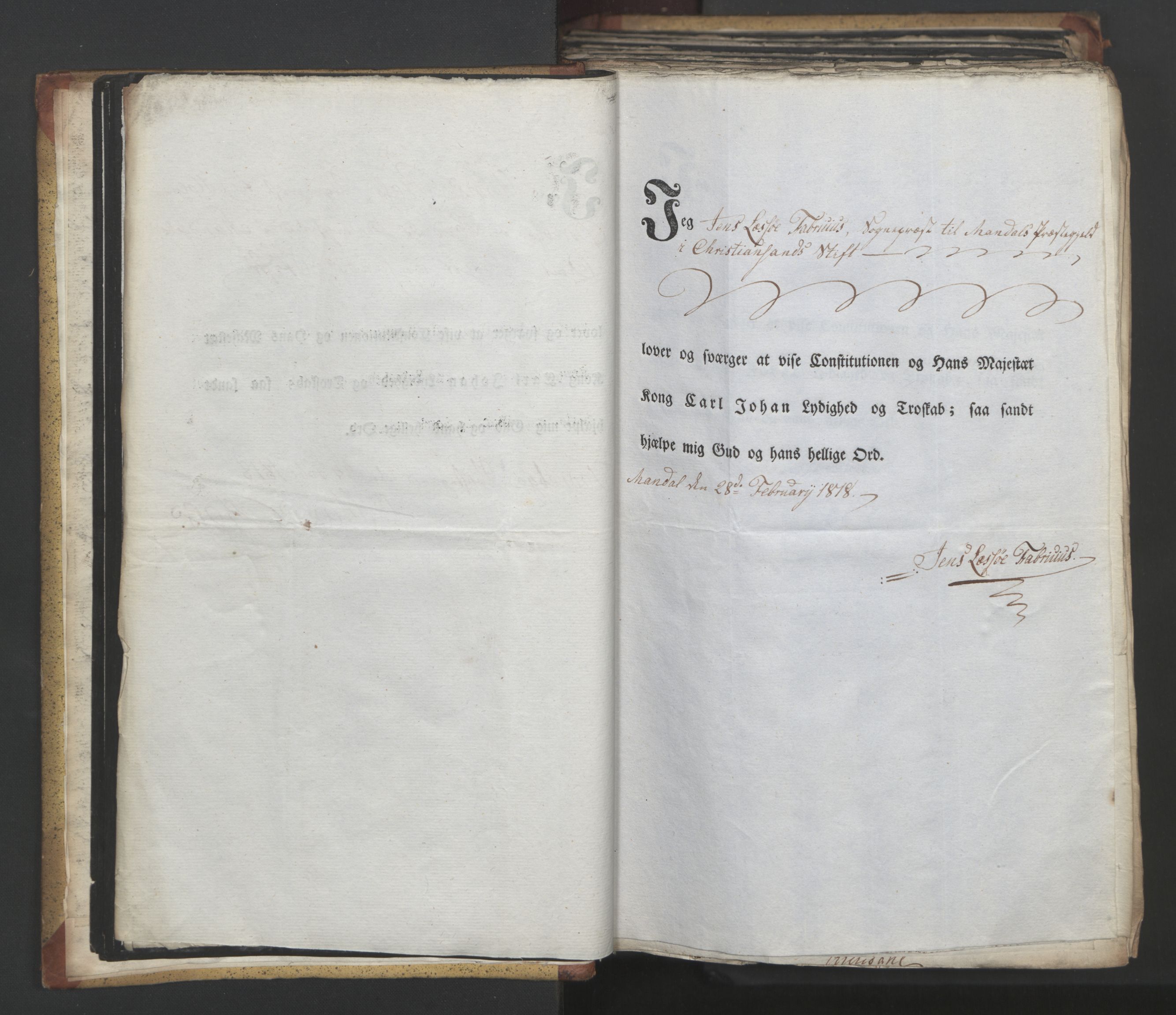 Statsrådsavdelingen i Stockholm, AV/RA-S-1003/D/Da/L0014: Regjeringsinnstillinger nr. 2890-3057, 1818, p. 25