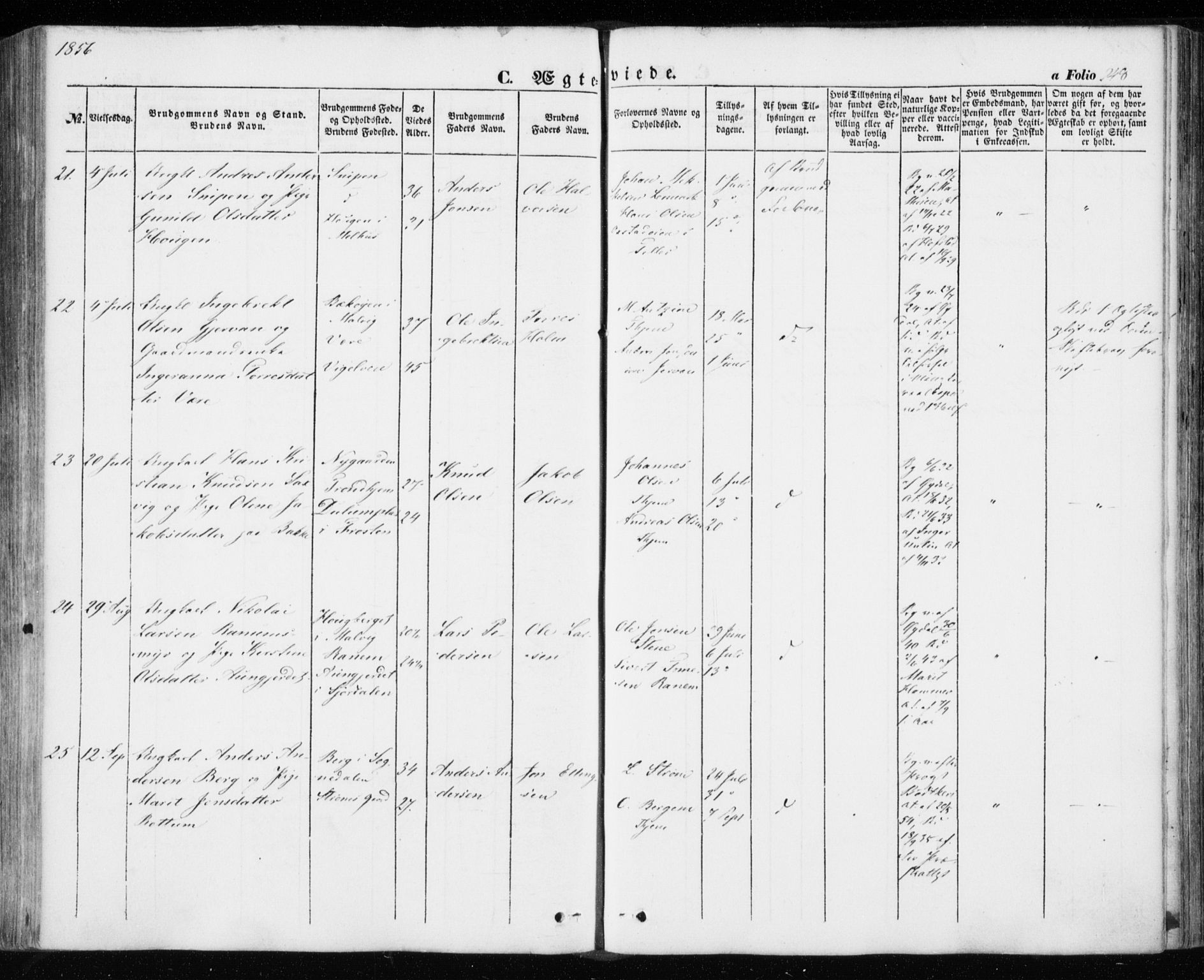Ministerialprotokoller, klokkerbøker og fødselsregistre - Sør-Trøndelag, SAT/A-1456/606/L0291: Parish register (official) no. 606A06, 1848-1856, p. 248