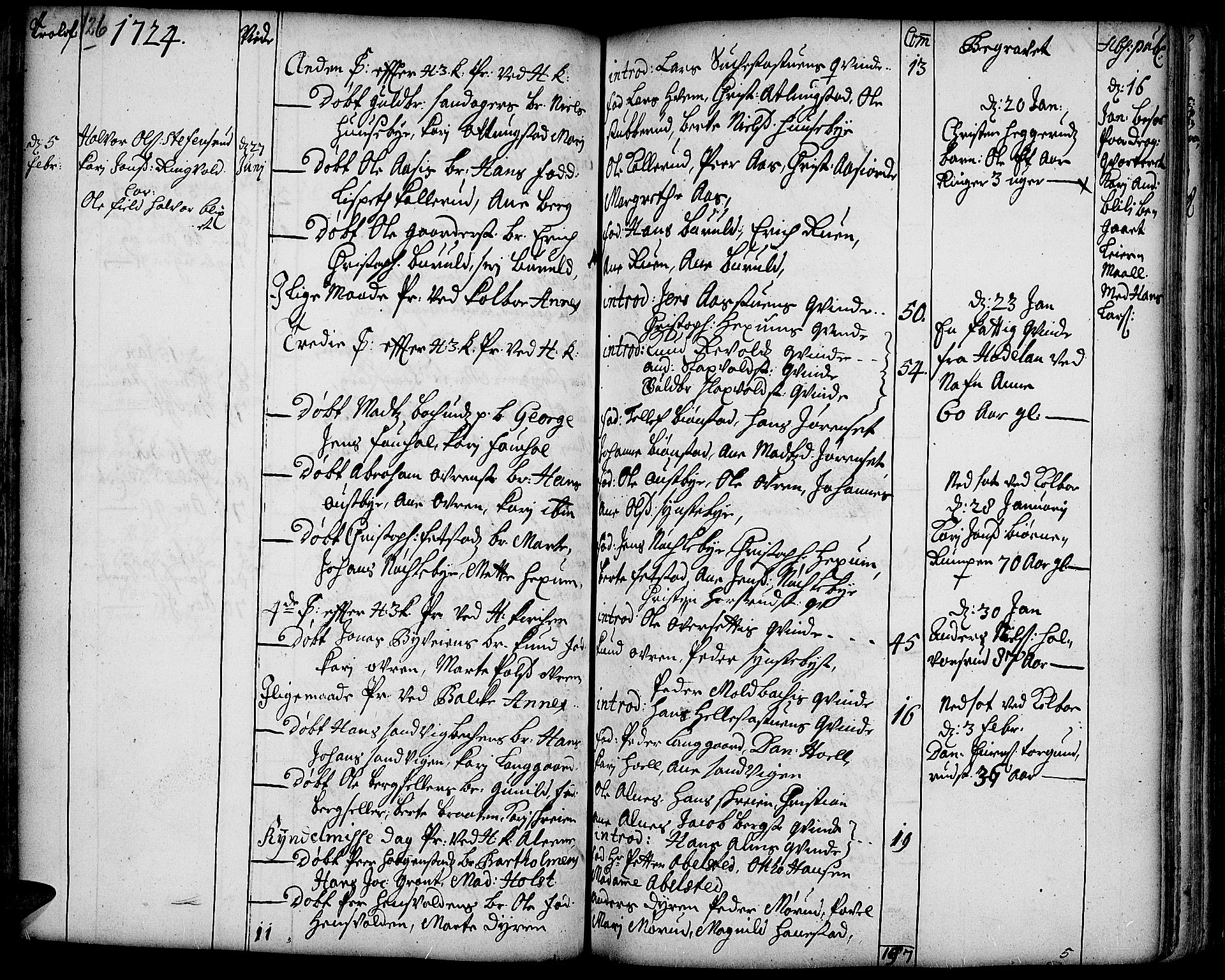 Toten prestekontor, AV/SAH-PREST-102/H/Ha/Haa/L0002: Parish register (official) no. 2, 1714-1732, p. 126