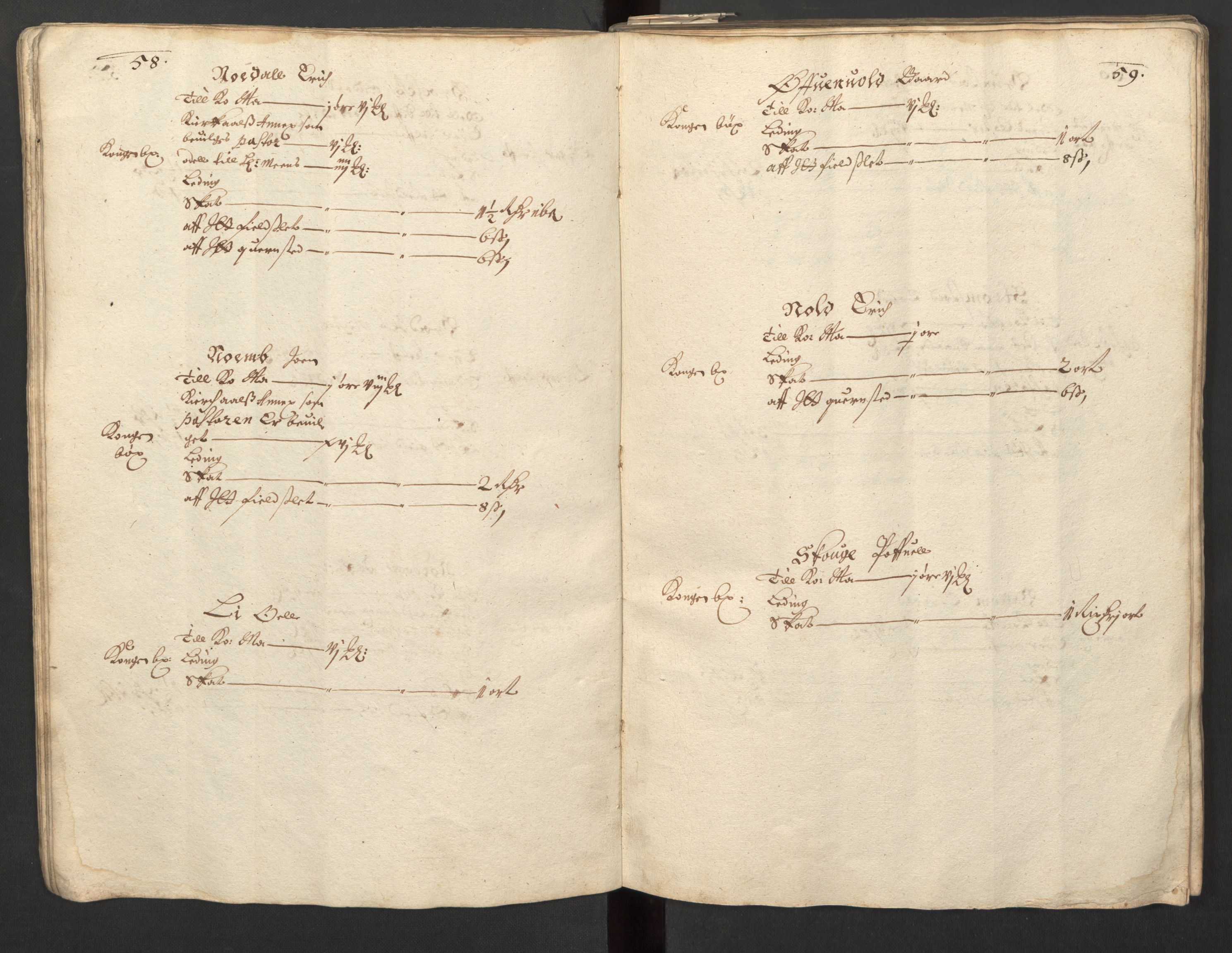 Rentekammeret inntil 1814, Realistisk ordnet avdeling, AV/RA-EA-4070/L/L0029/0001: Trondheim lagdømme: / Alminnelig jordebok og skattemanntall - Inderøy, 1661, p. 58-59