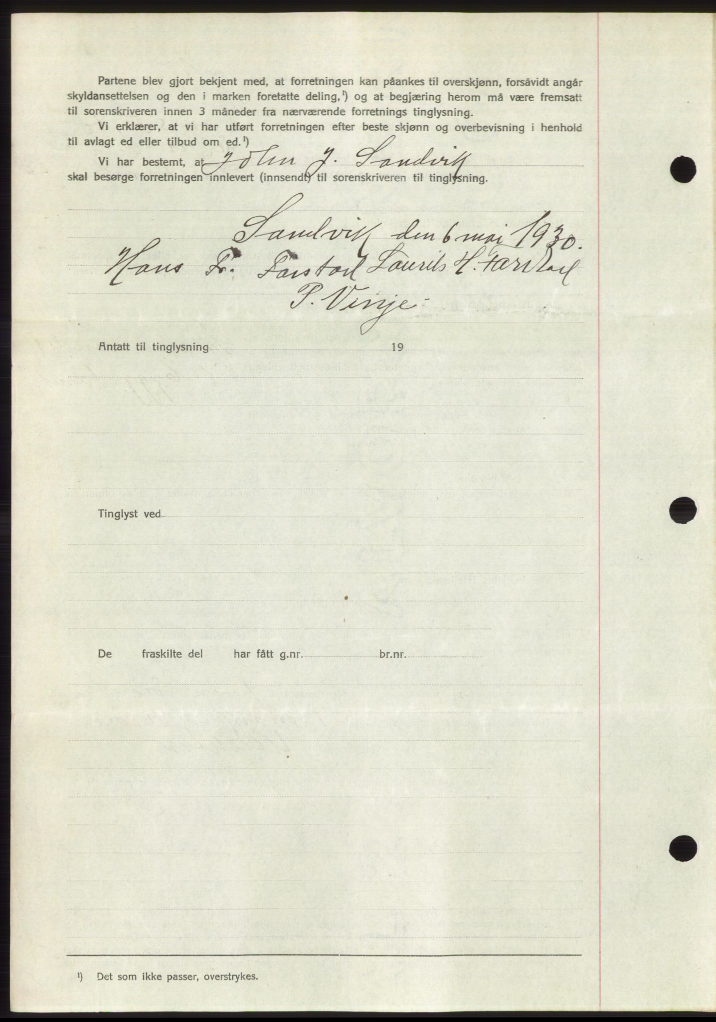 Romsdal sorenskriveri, AV/SAT-A-4149/1/2/2C/L0058: Mortgage book no. 52, 1930-1930, Deed date: 15.05.1930