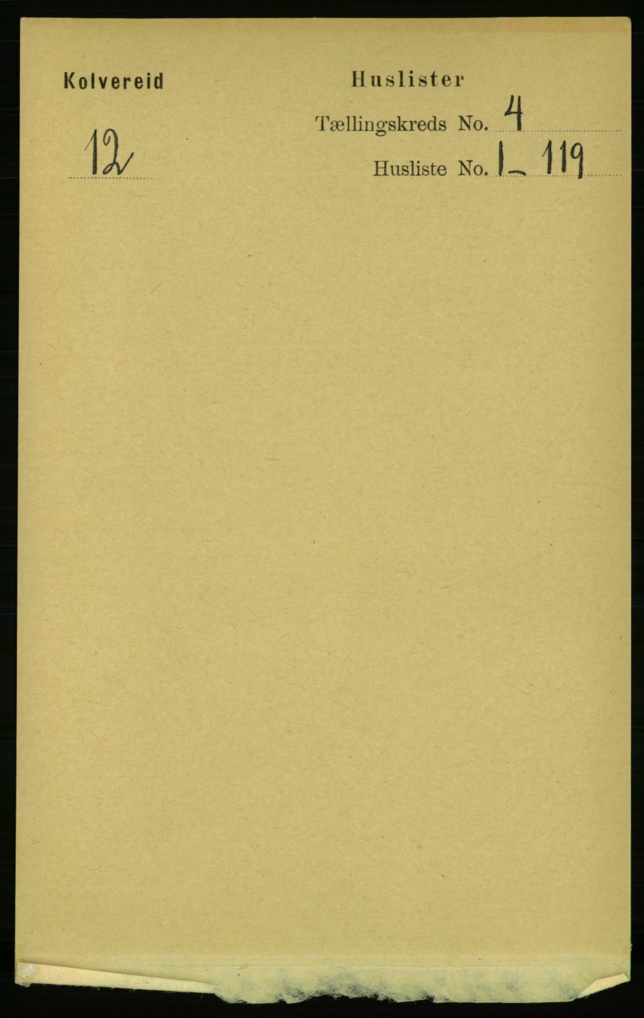 RA, 1891 census for 1752 Kolvereid, 1891, p. 1361