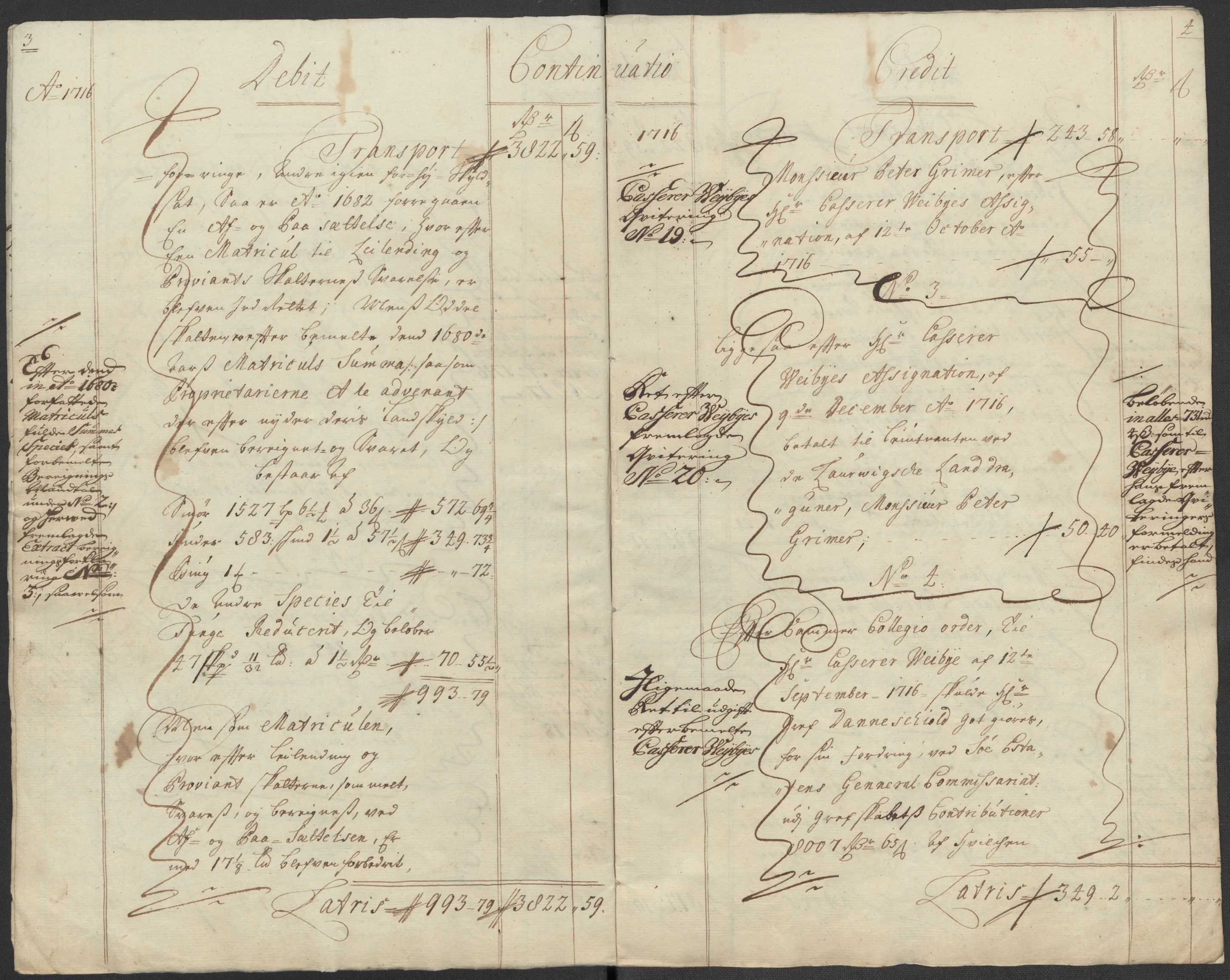 Rentekammeret inntil 1814, Reviderte regnskaper, Fogderegnskap, AV/RA-EA-4092/R33/L1987: Fogderegnskap Larvik grevskap, 1716-1717, p. 5
