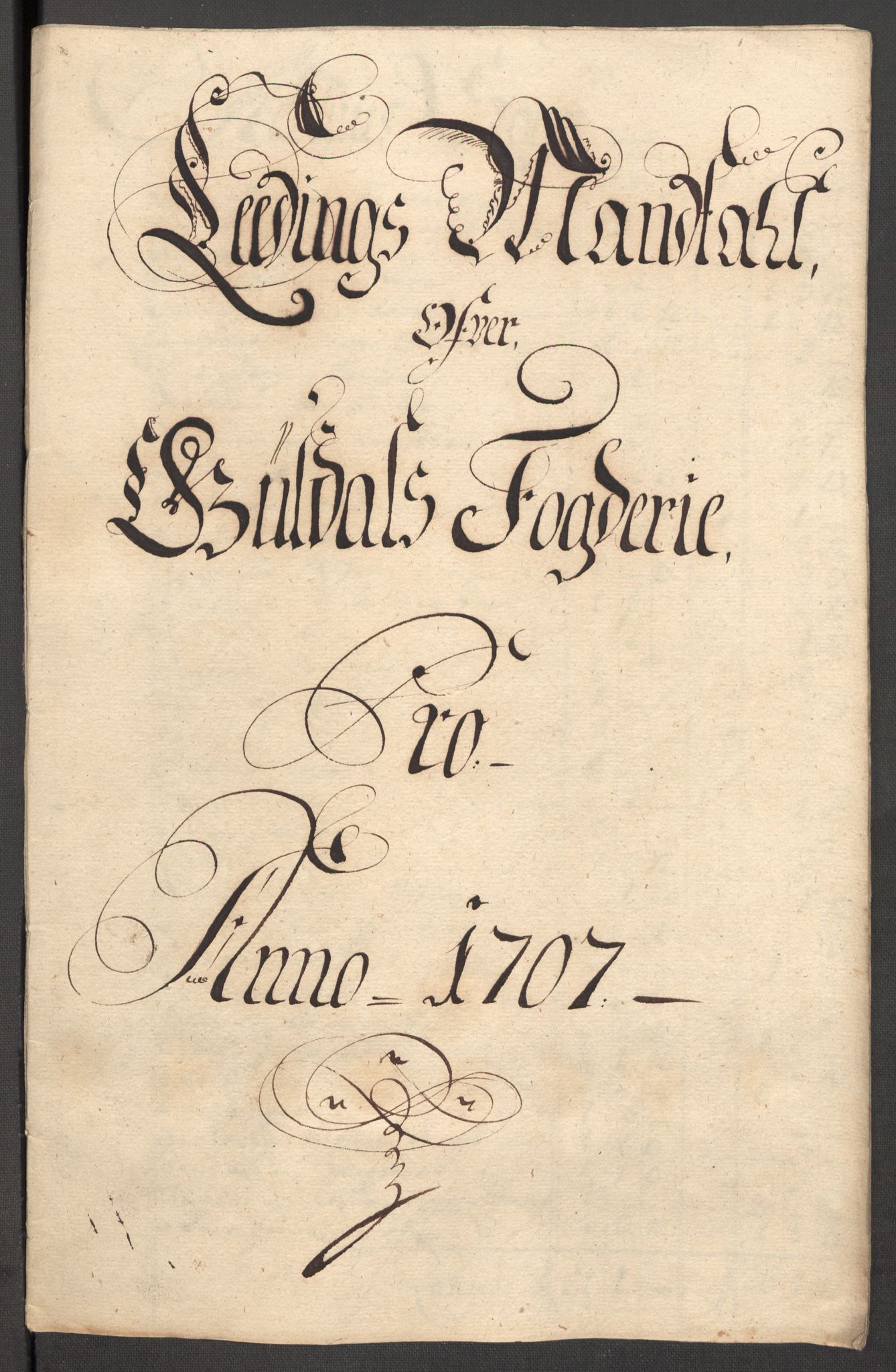Rentekammeret inntil 1814, Reviderte regnskaper, Fogderegnskap, RA/EA-4092/R60/L3957: Fogderegnskap Orkdal og Gauldal, 1707, p. 330