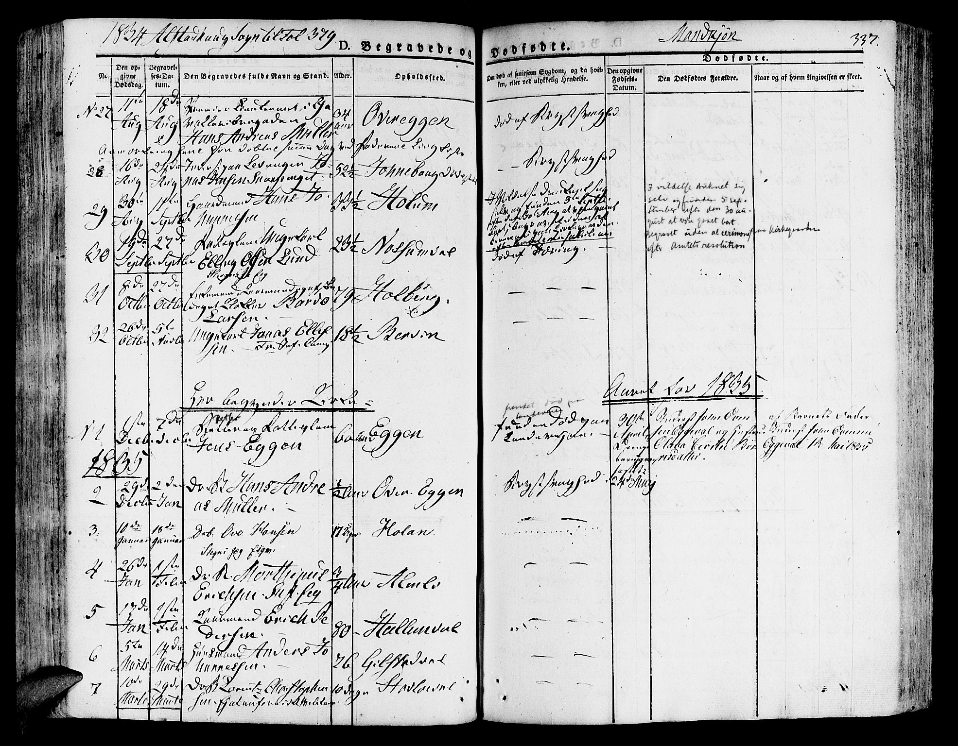 Ministerialprotokoller, klokkerbøker og fødselsregistre - Nord-Trøndelag, SAT/A-1458/717/L0152: Parish register (official) no. 717A05 /1, 1825-1836, p. 337