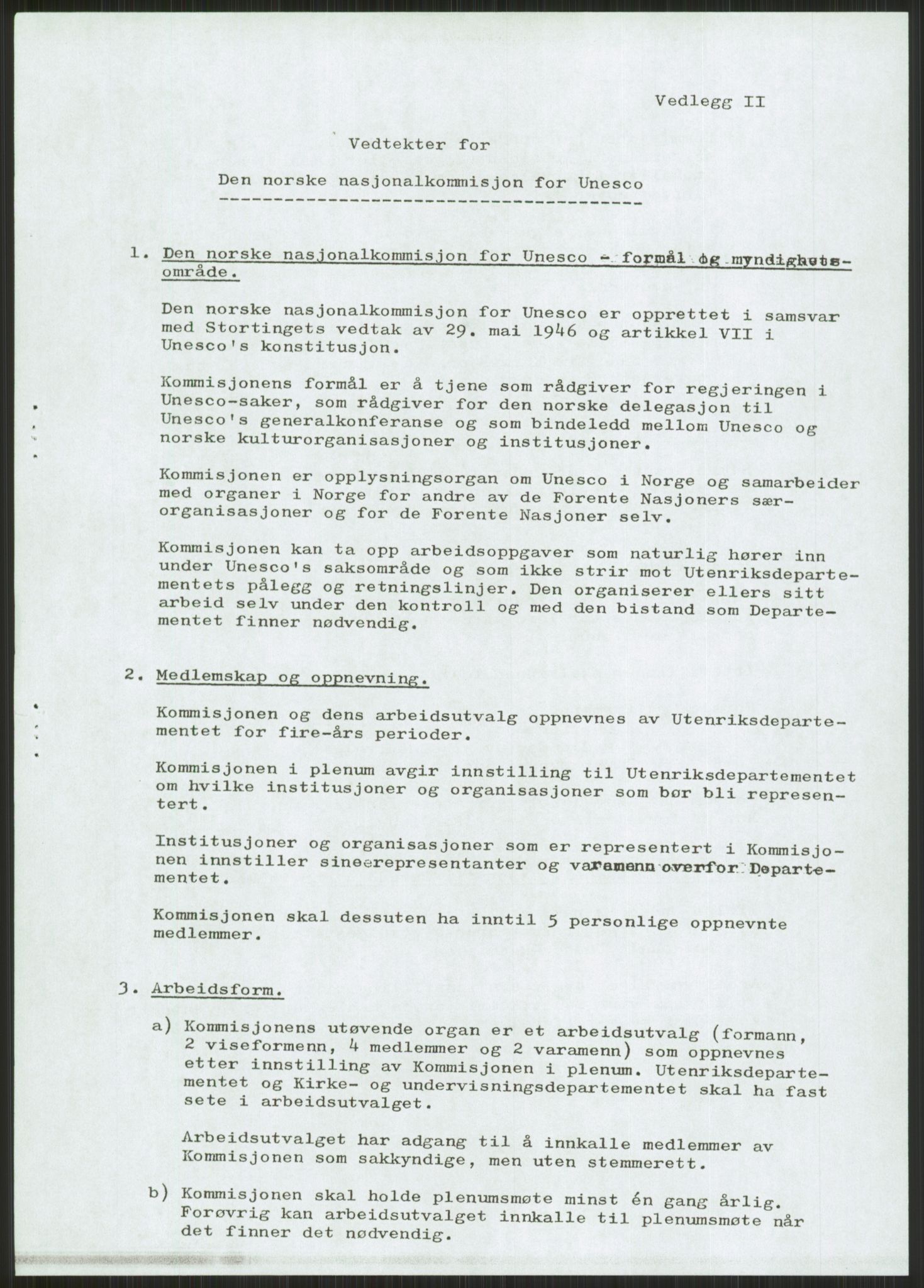 Den norske nasjonalkommisjonen for UNESCO, AV/RA-S-1730/A/Ad/L0001: --, 1953-1981