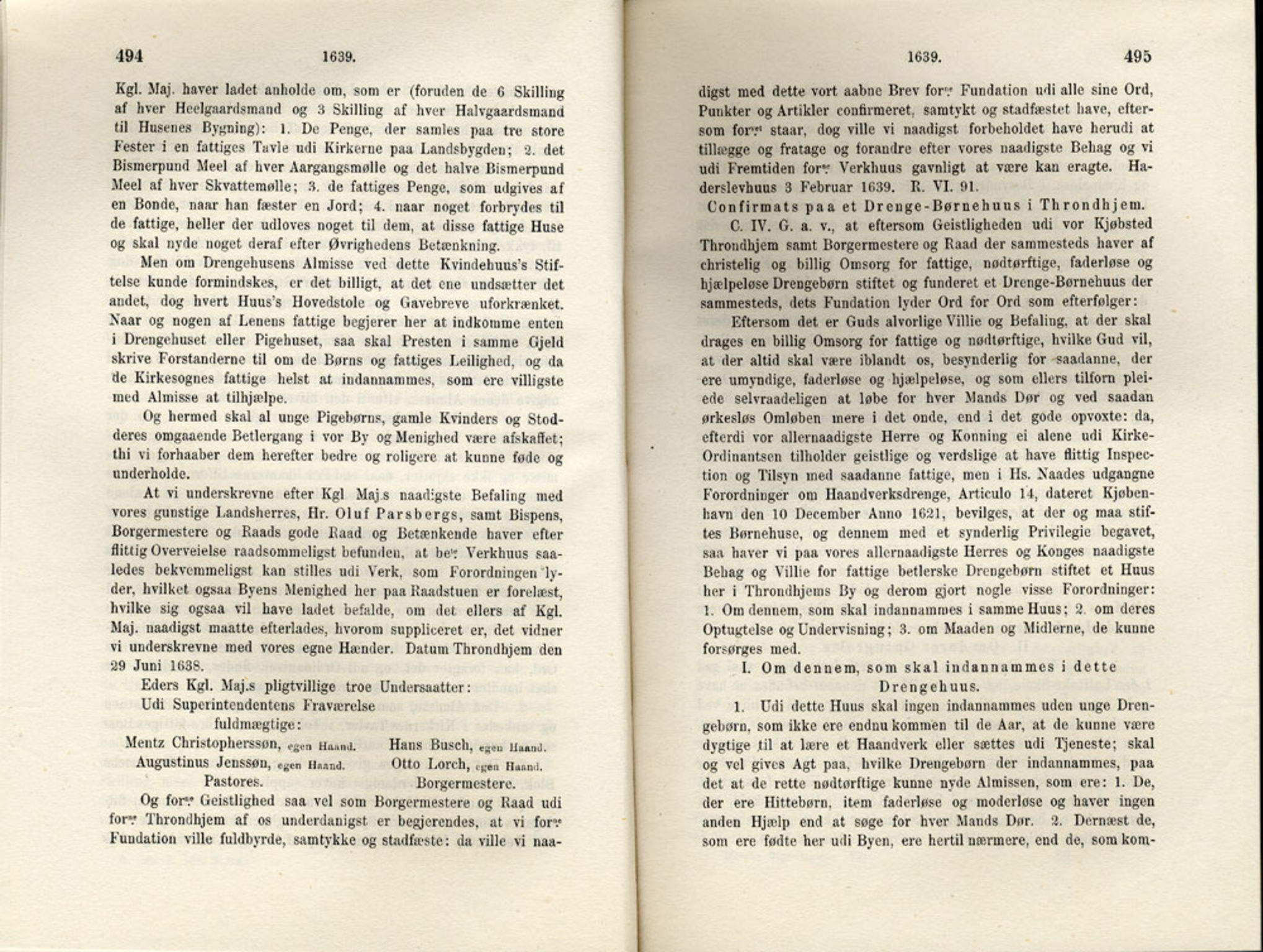 Publikasjoner utgitt av Det Norske Historiske Kildeskriftfond, PUBL/-/-/-: Norske Rigs-Registranter, bind 7, 1635-1640, p. 494-495