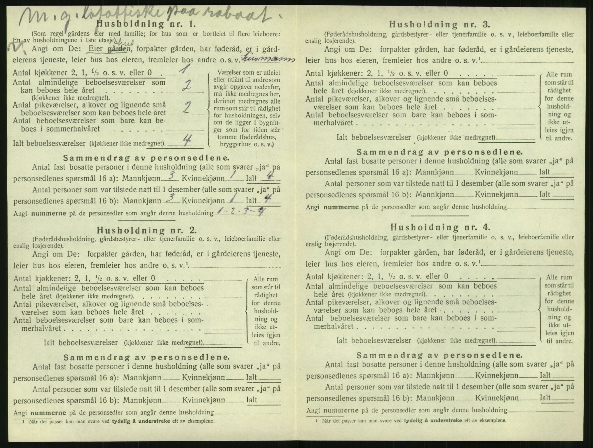 SAT, 1920 census for Tjøtta, 1920, p. 104