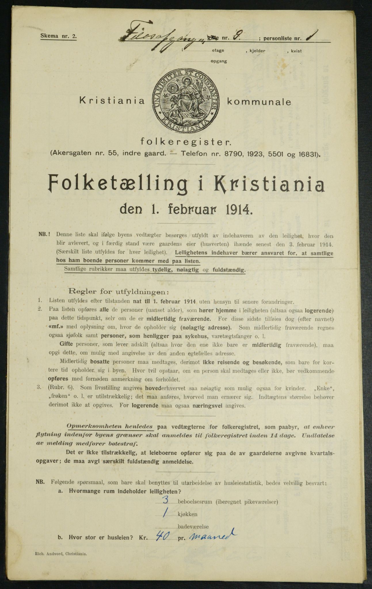 OBA, Municipal Census 1914 for Kristiania, 1914, p. 24410