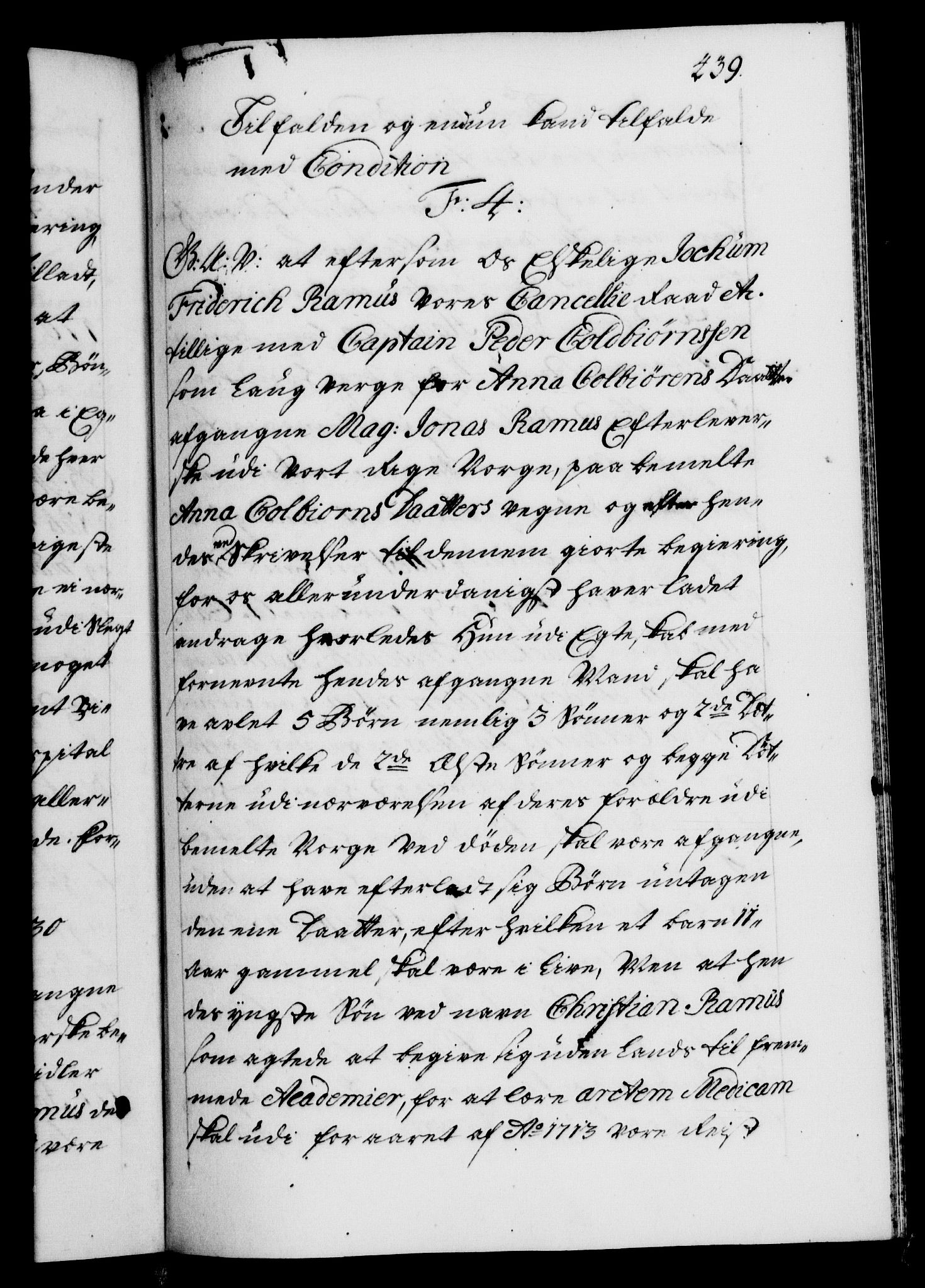 Danske Kanselli 1572-1799, AV/RA-EA-3023/F/Fc/Fca/Fcaa/L0026: Norske registre, 1729-1730, p. 439a