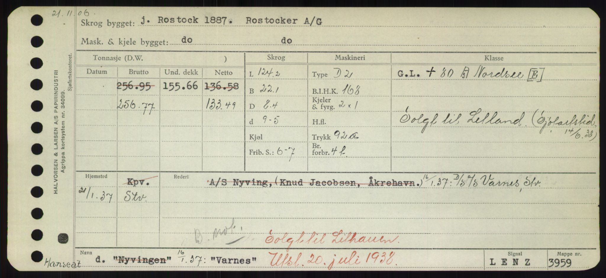 Sjøfartsdirektoratet med forløpere, Skipsmålingen, RA/S-1627/H/Hd/L0040: Fartøy, U-Ve, p. 387