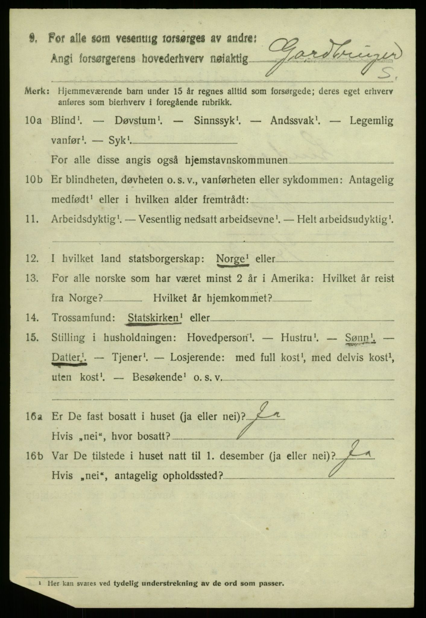 SAB, 1920 census for Lindås, 1920, p. 5618