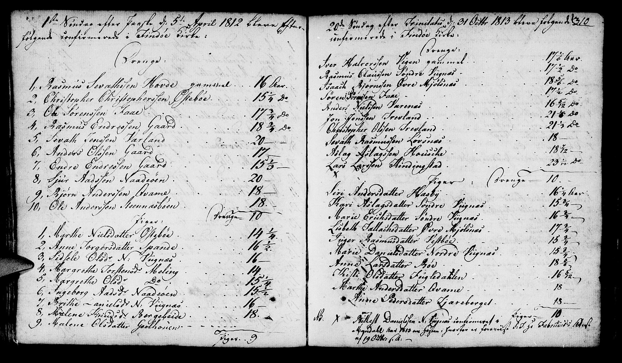 Finnøy sokneprestkontor, SAST/A-101825/H/Ha/Haa/L0005: Parish register (official) no. A 5, 1773-1816, p. 310