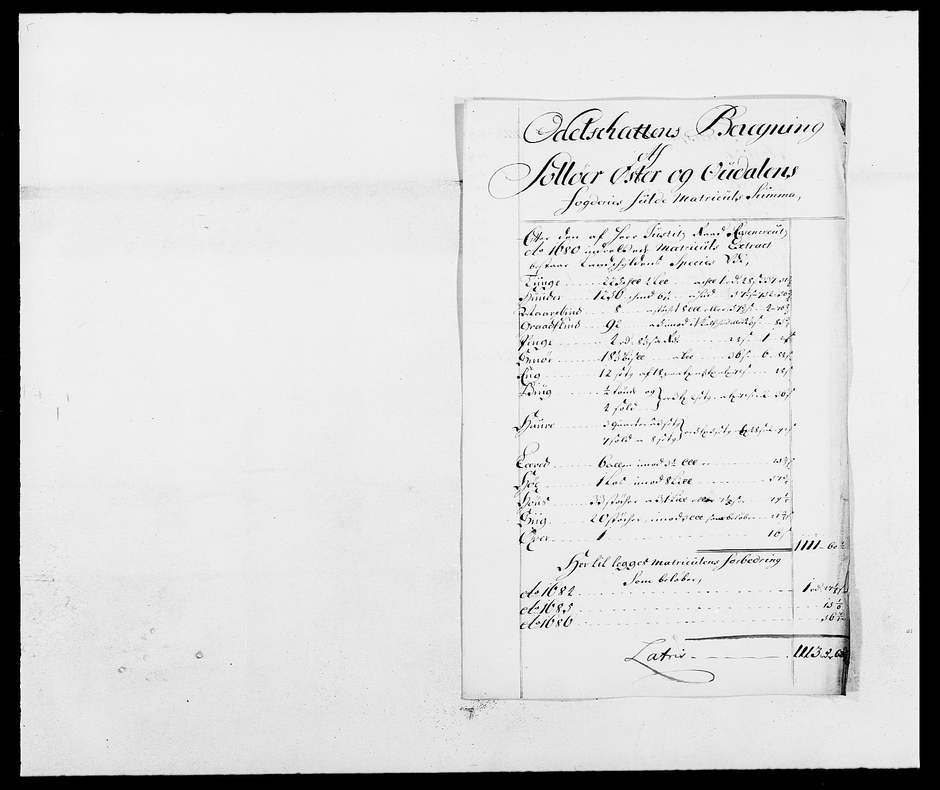 Rentekammeret inntil 1814, Reviderte regnskaper, Fogderegnskap, AV/RA-EA-4092/R13/L0827: Fogderegnskap Solør, Odal og Østerdal, 1689, p. 242