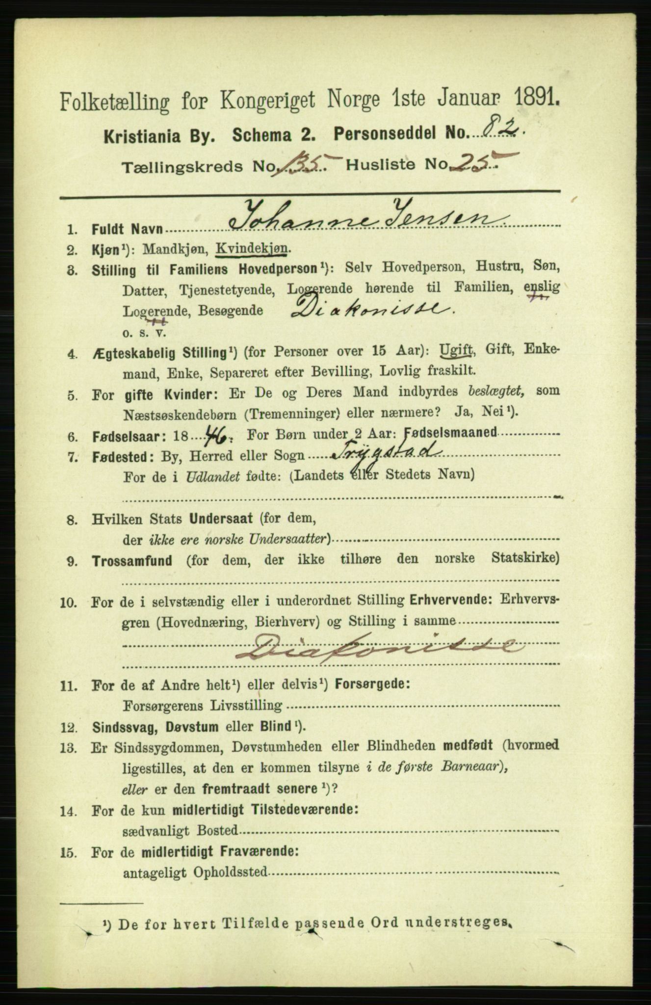 RA, 1891 census for 0301 Kristiania, 1891, p. 74846