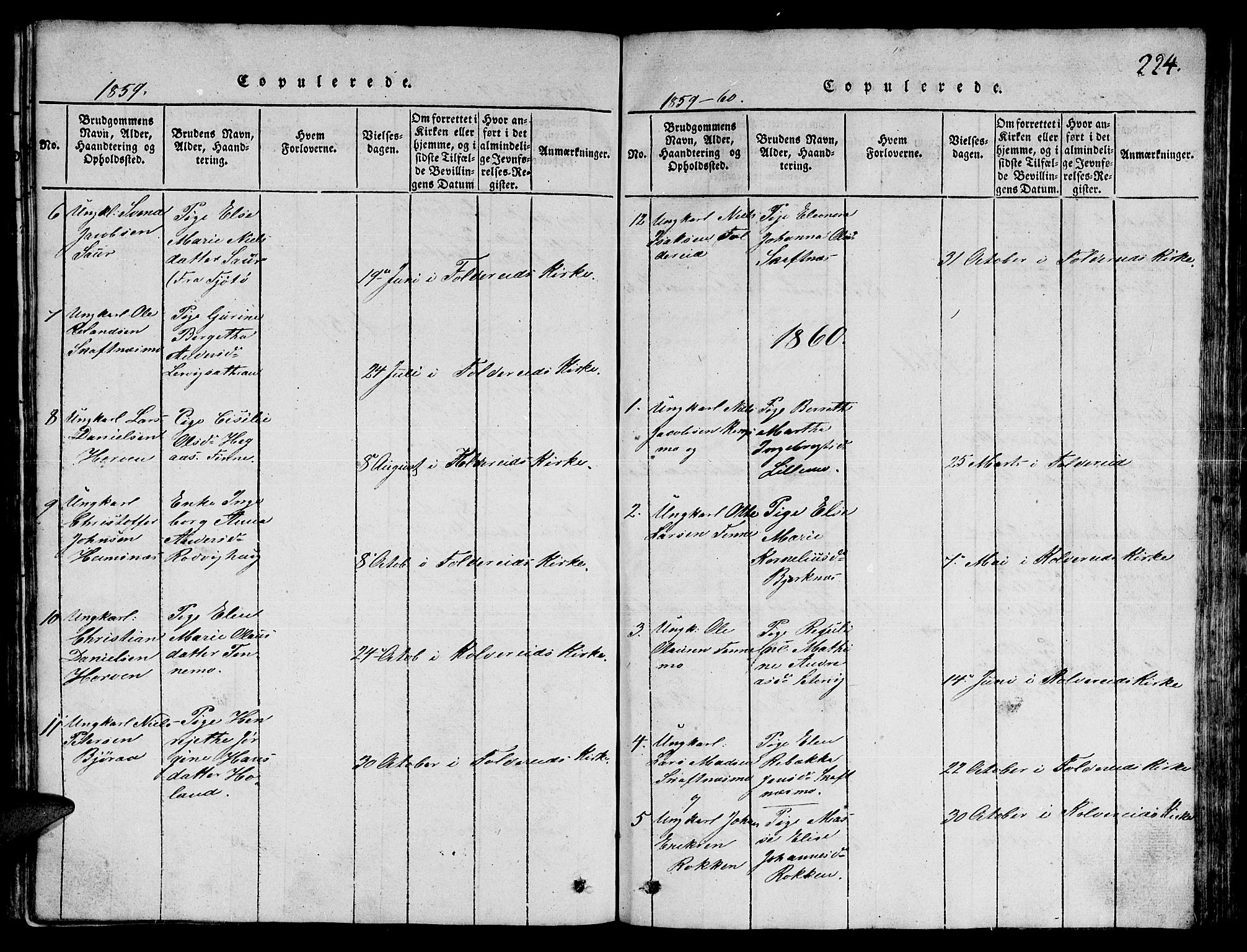 Ministerialprotokoller, klokkerbøker og fødselsregistre - Nord-Trøndelag, SAT/A-1458/780/L0648: Parish register (copy) no. 780C01 /3, 1815-1877, p. 224