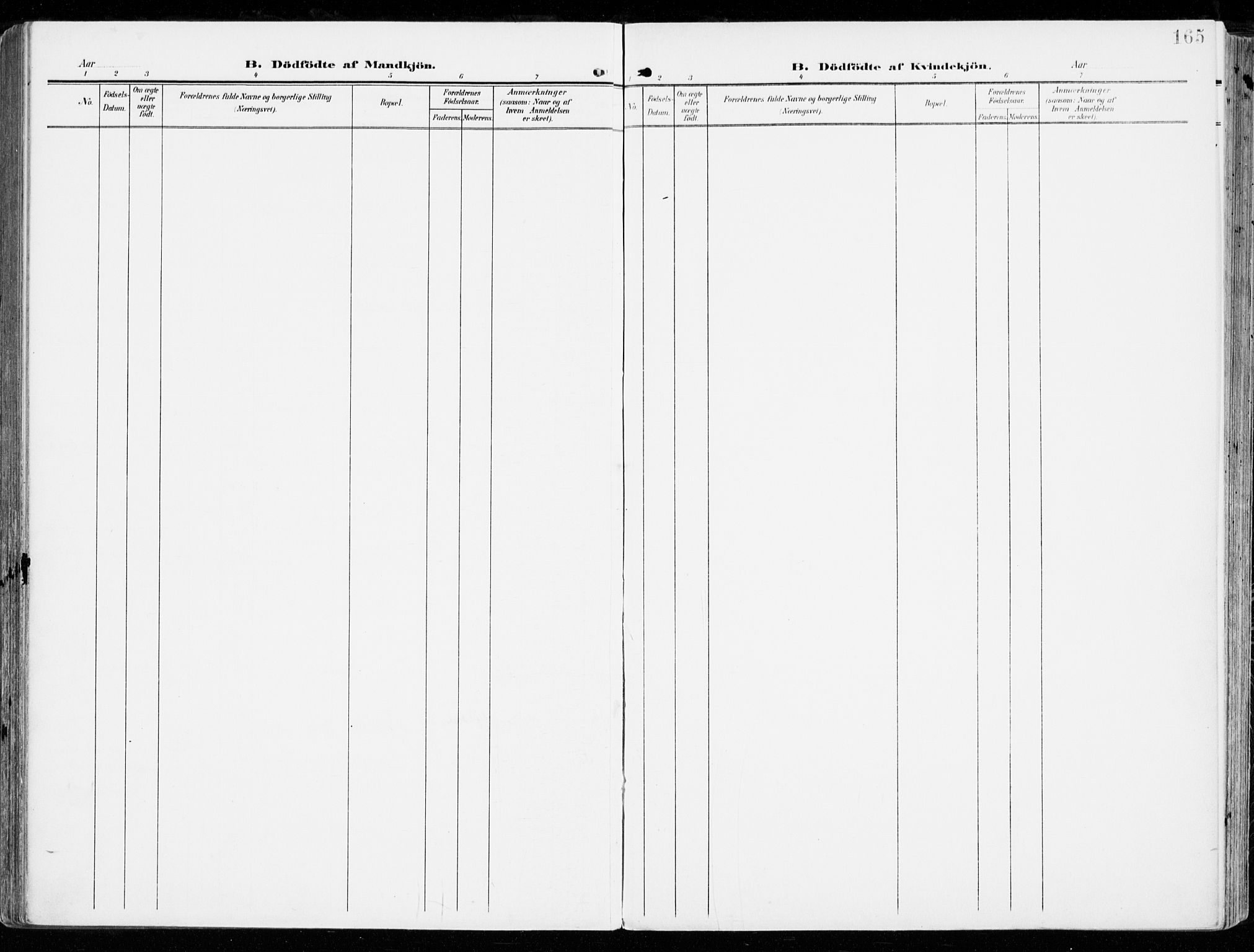 Tjølling kirkebøker, SAKO/A-60/F/Fa/L0010: Parish register (official) no. 10, 1906-1923, p. 165