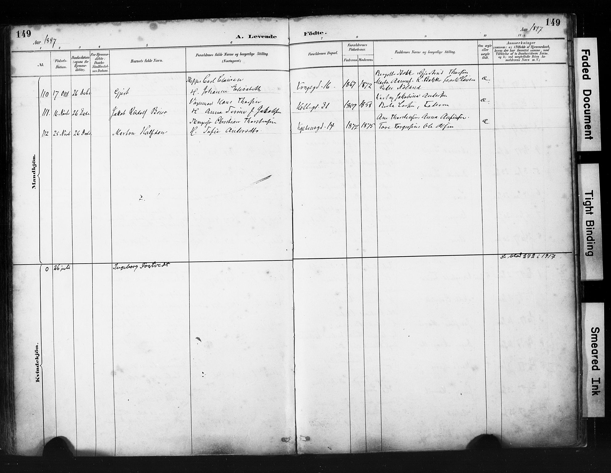 St. Petri sokneprestkontor, SAST/A-101813/001/30/30BA/L0019: Parish register (official) no. A 20, 1888-1901, p. 149