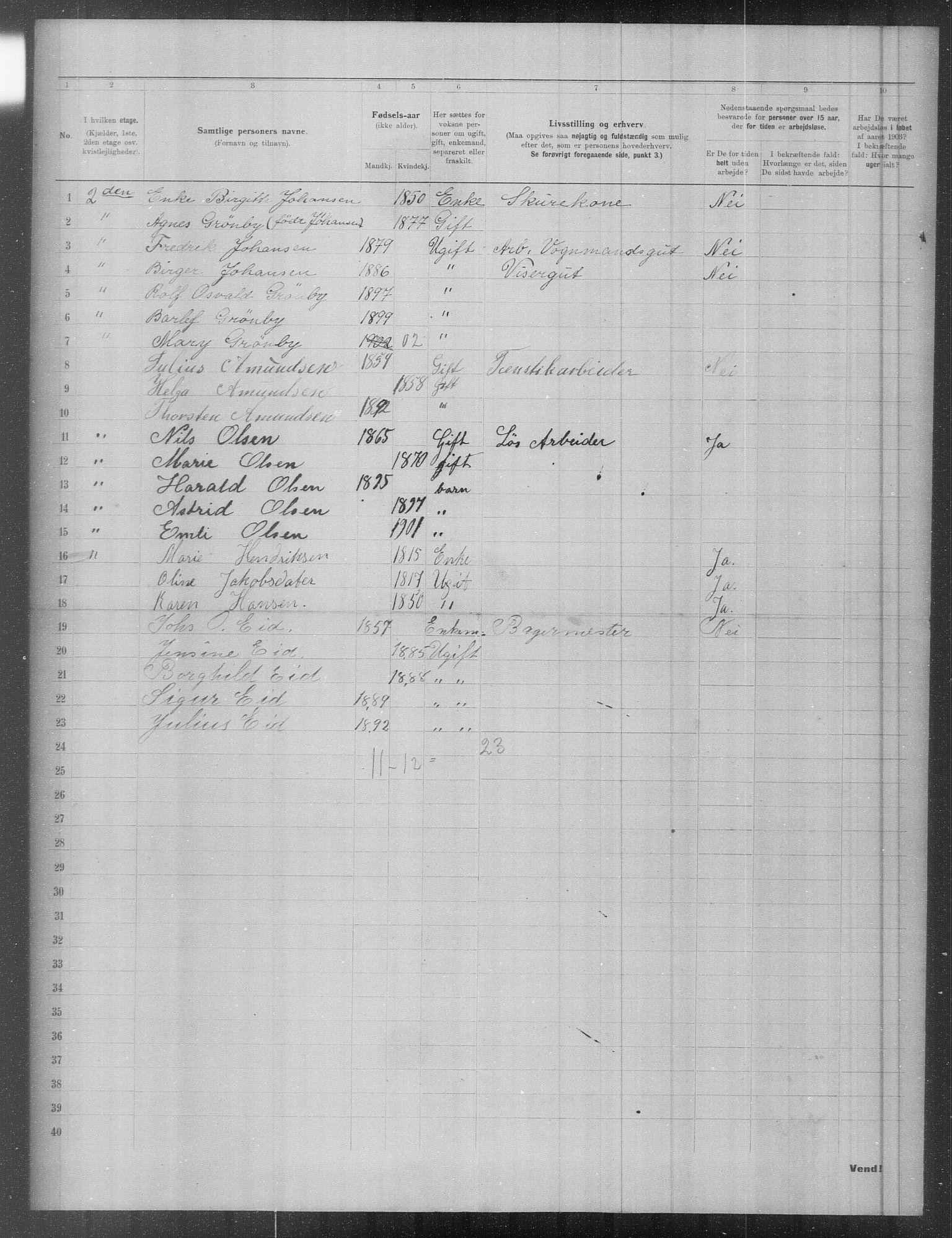 OBA, Municipal Census 1903 for Kristiania, 1903, p. 7247