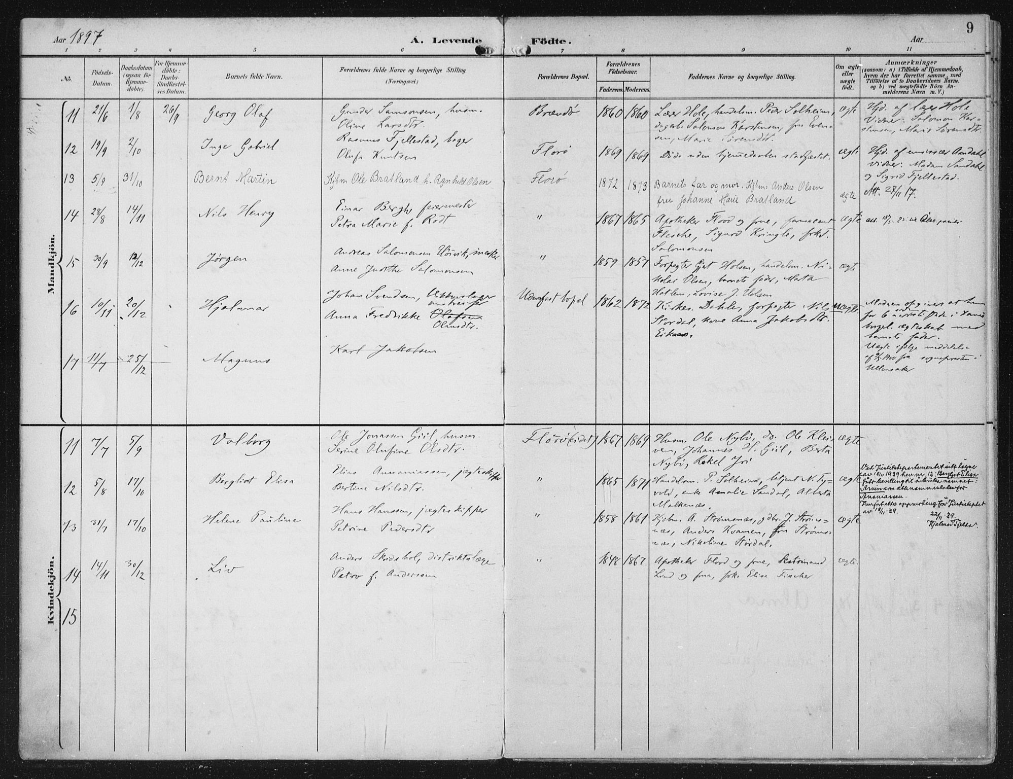 Kinn sokneprestembete, AV/SAB-A-80801/H/Haa/Haac/L0002: Parish register (official) no. C 2, 1895-1916, p. 9