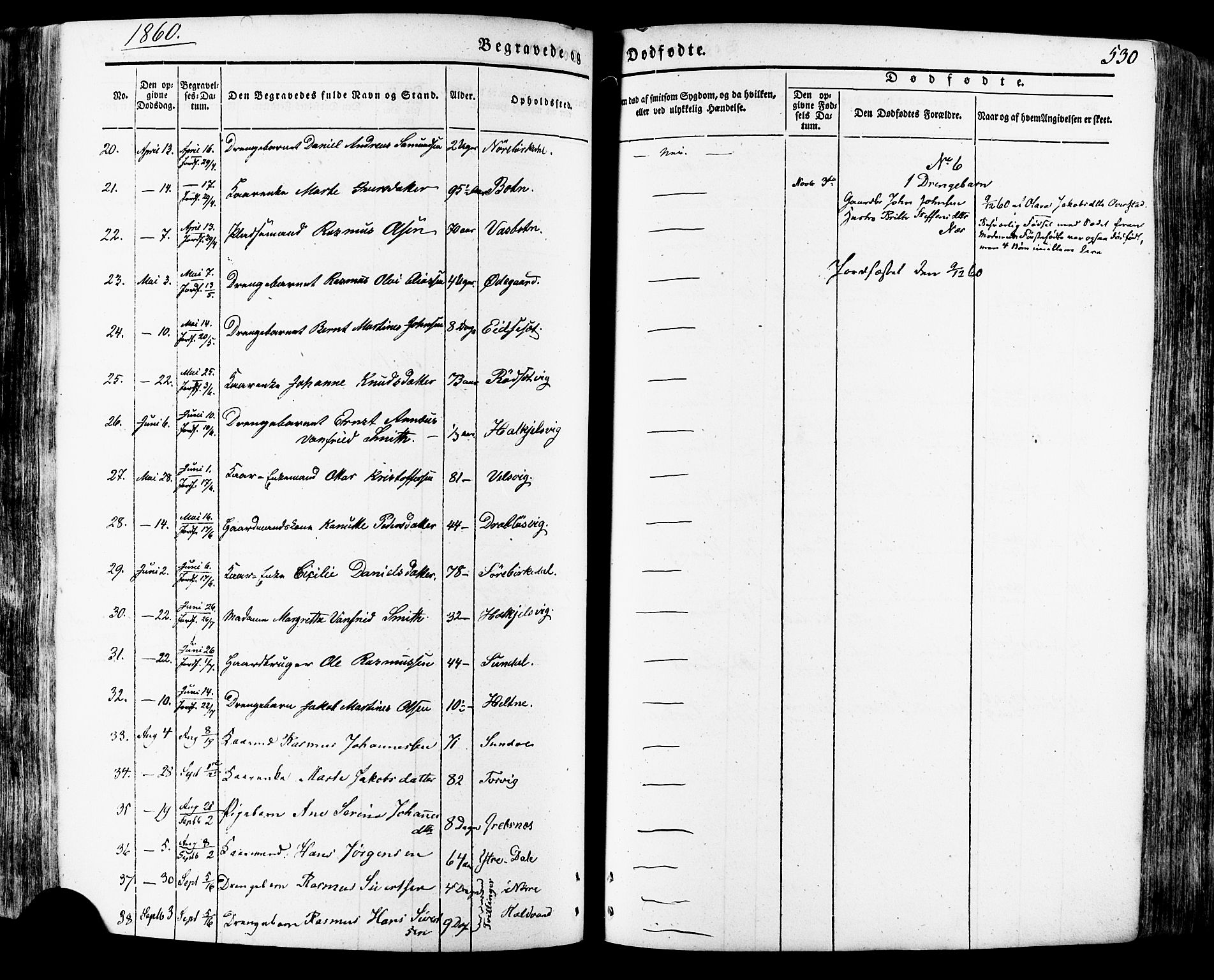 Ministerialprotokoller, klokkerbøker og fødselsregistre - Møre og Romsdal, AV/SAT-A-1454/511/L0140: Parish register (official) no. 511A07, 1851-1878, p. 530