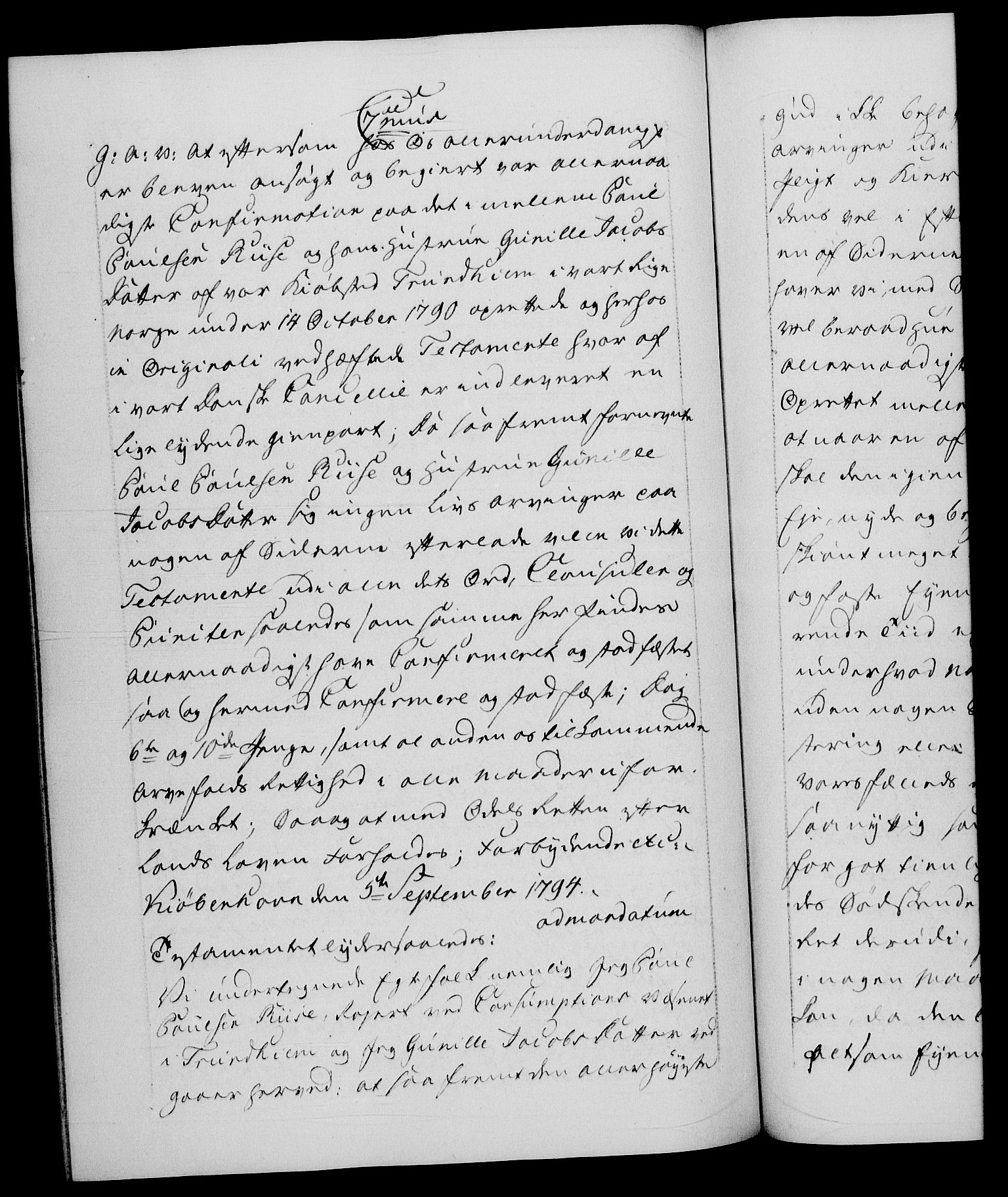 Danske Kanselli 1572-1799, AV/RA-EA-3023/F/Fc/Fca/Fcaa/L0055: Norske registre, 1794, p. 377b