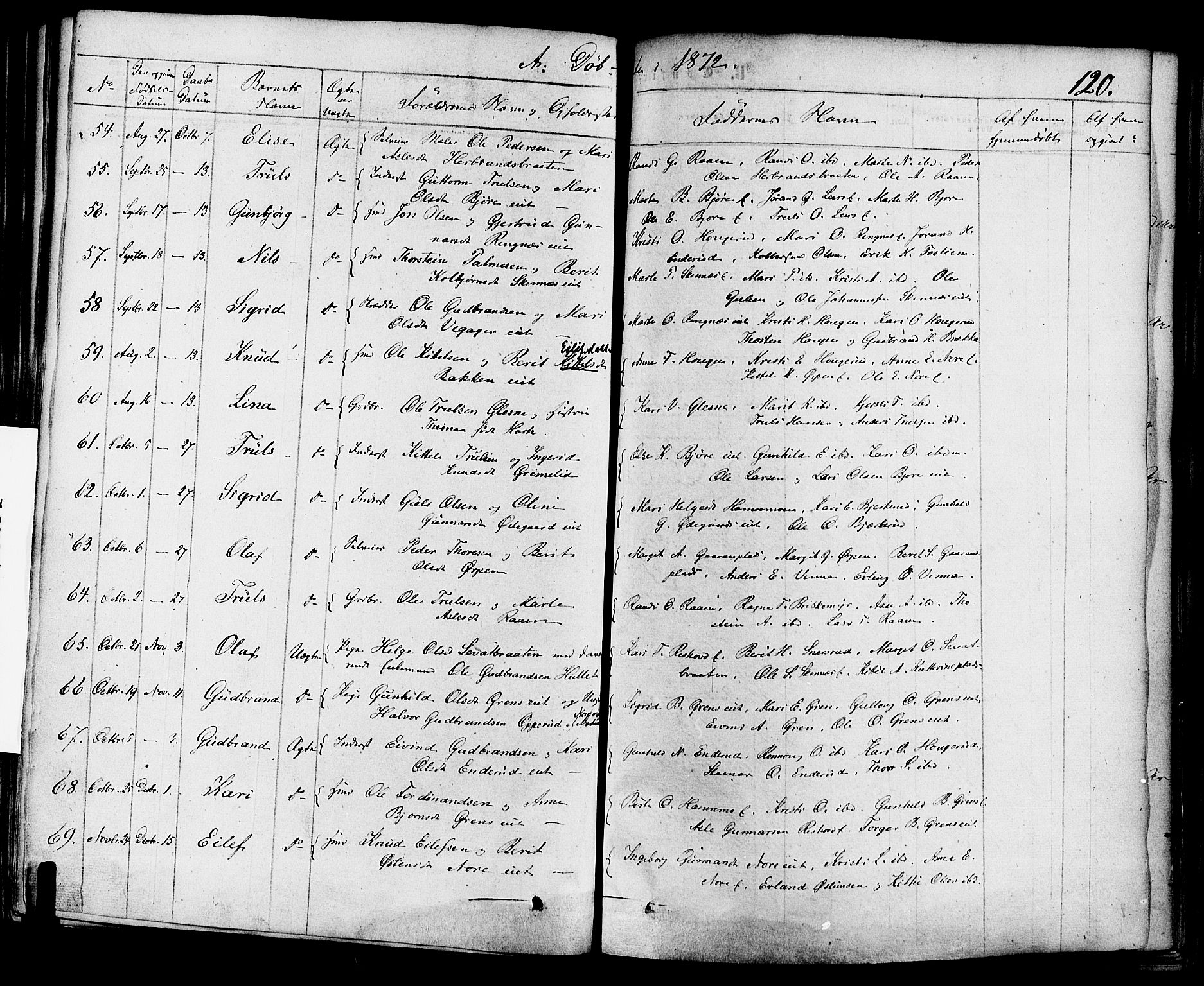 Krødsherad kirkebøker, SAKO/A-19/F/Fa/L0003: Parish register (official) no. 3, 1851-1872, p. 120