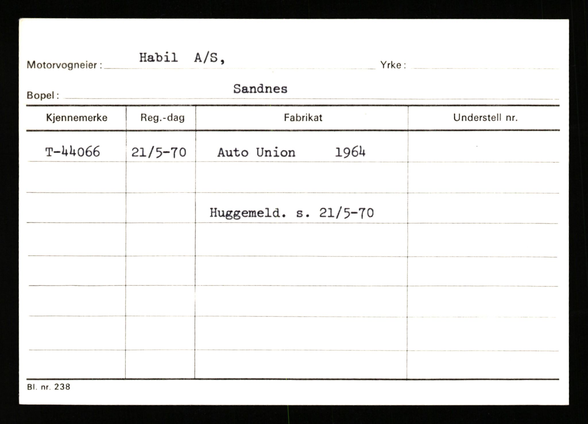 Stavanger trafikkstasjon, AV/SAST-A-101942/0/G/L0006: Registreringsnummer: 34250 - 49007, 1930-1971, p. 2560