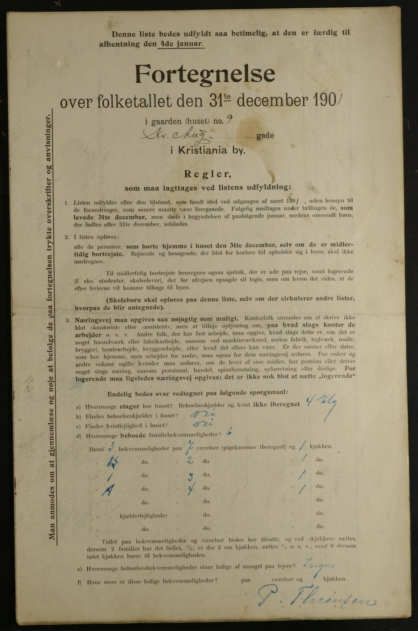 OBA, Municipal Census 1901 for Kristiania, 1901, p. 8300