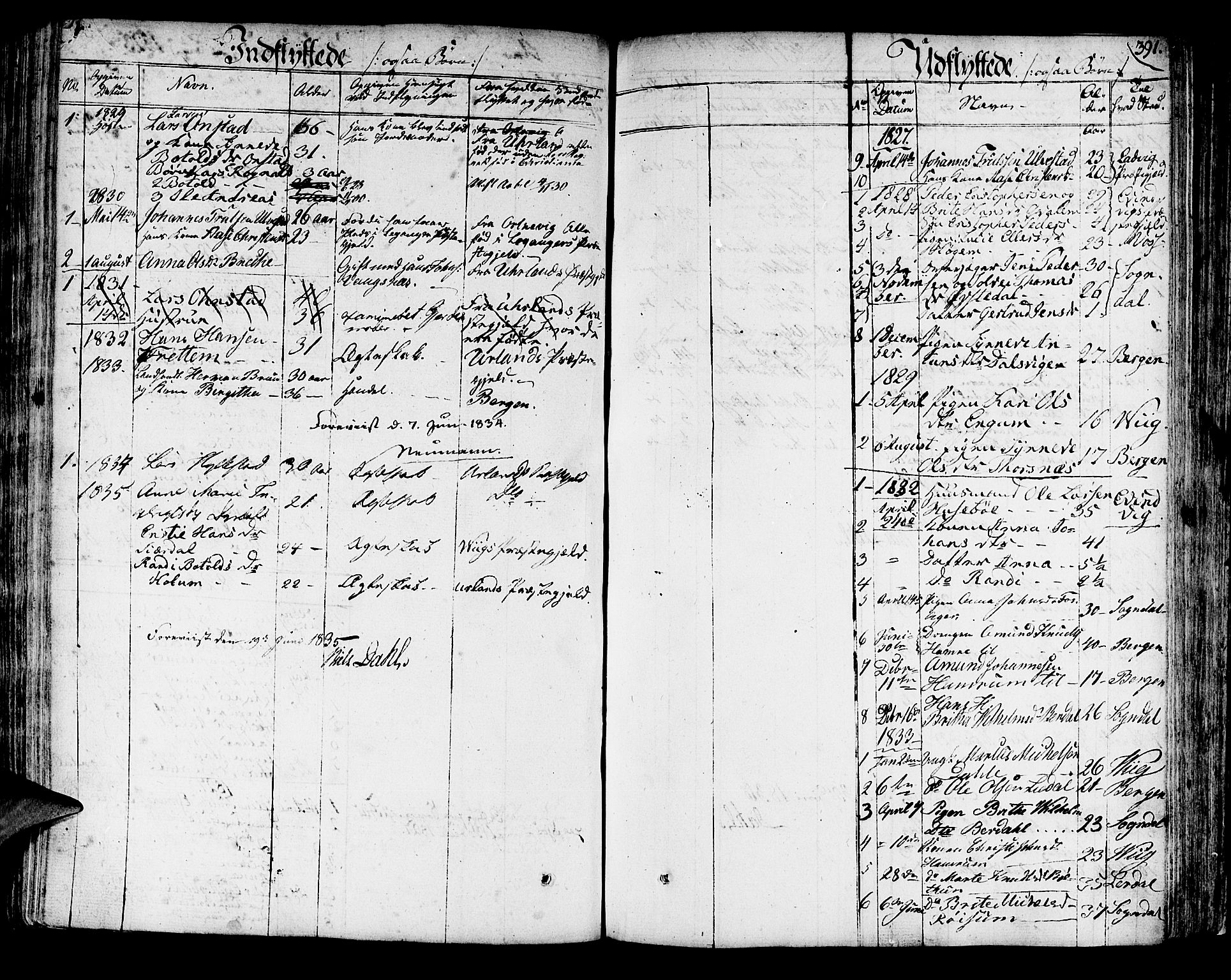 Leikanger sokneprestembete, SAB/A-81001: Parish register (official) no. A 6, 1810-1838, p. 391