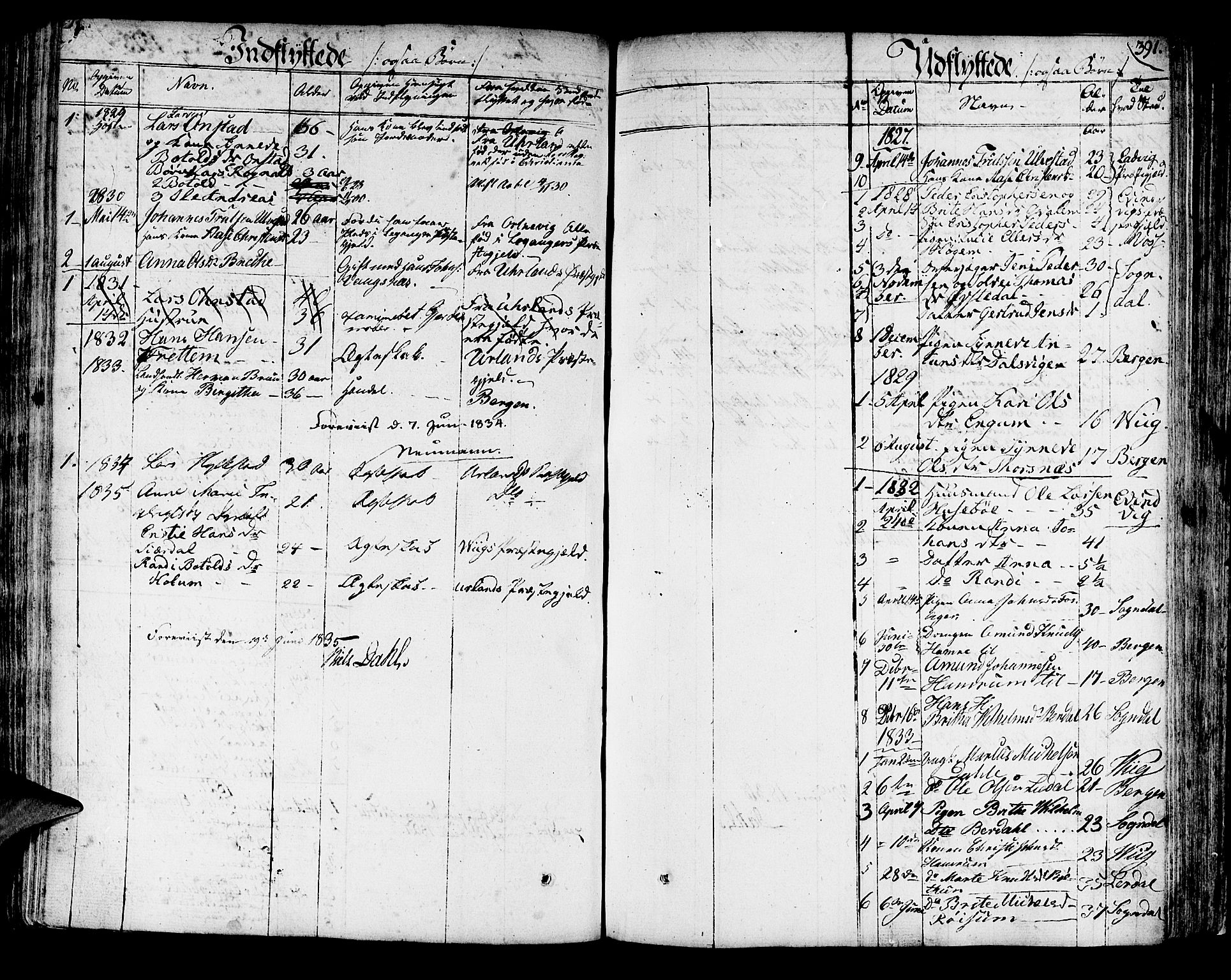 Leikanger sokneprestembete, AV/SAB-A-81001/H/Haa/Haaa/L0006: Parish register (official) no. A 6, 1810-1838, p. 391