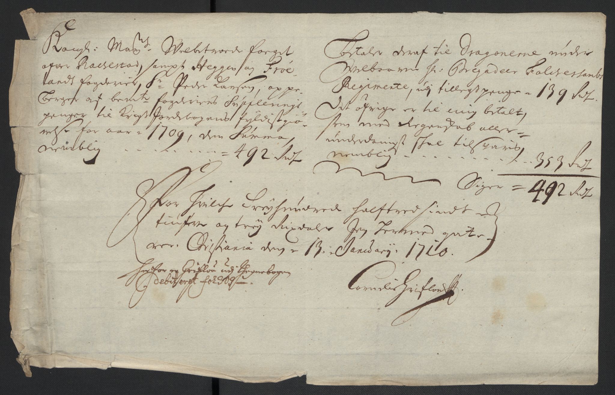 Rentekammeret inntil 1814, Reviderte regnskaper, Fogderegnskap, RA/EA-4092/R07/L0301: Fogderegnskap Rakkestad, Heggen og Frøland, 1709, p. 248