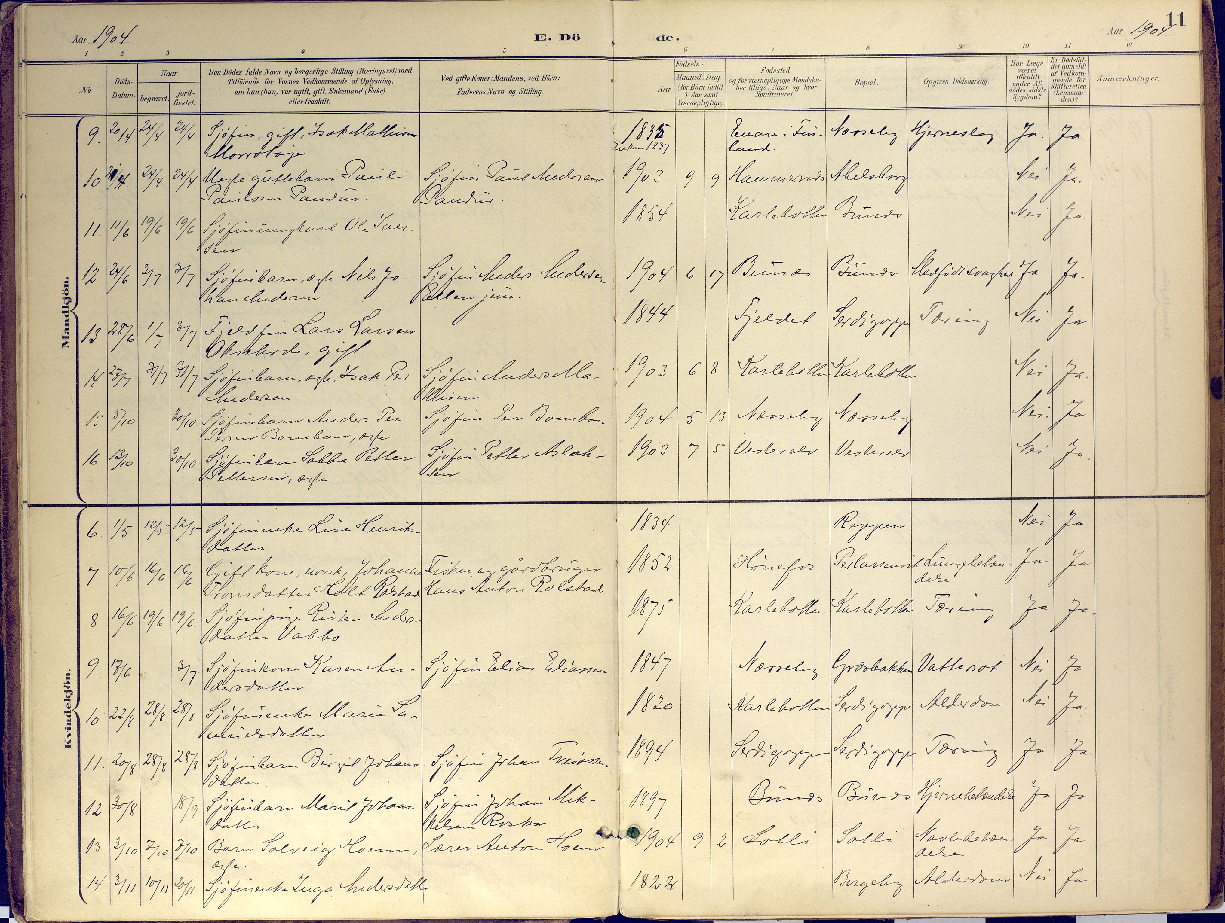 Nesseby sokneprestkontor, SATØ/S-1330/H/Ha/L0007kirke: Parish register (official) no. 7, 1898-1921, p. 11