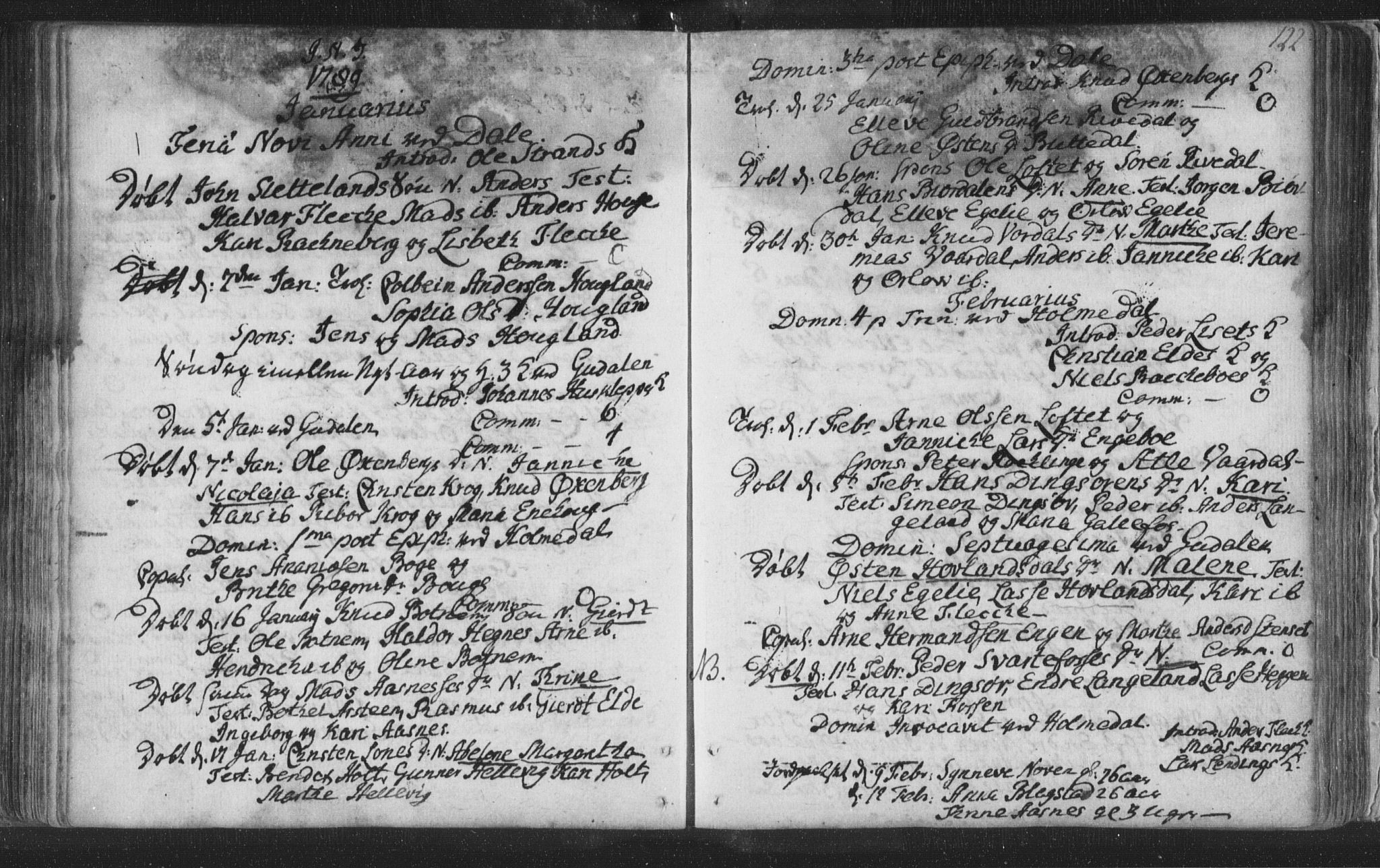 Fjaler sokneprestembete, SAB/A-79801/H/Haa/Haaa/L0002: Parish register (official) no. A 2, 1779-1798, p. 122